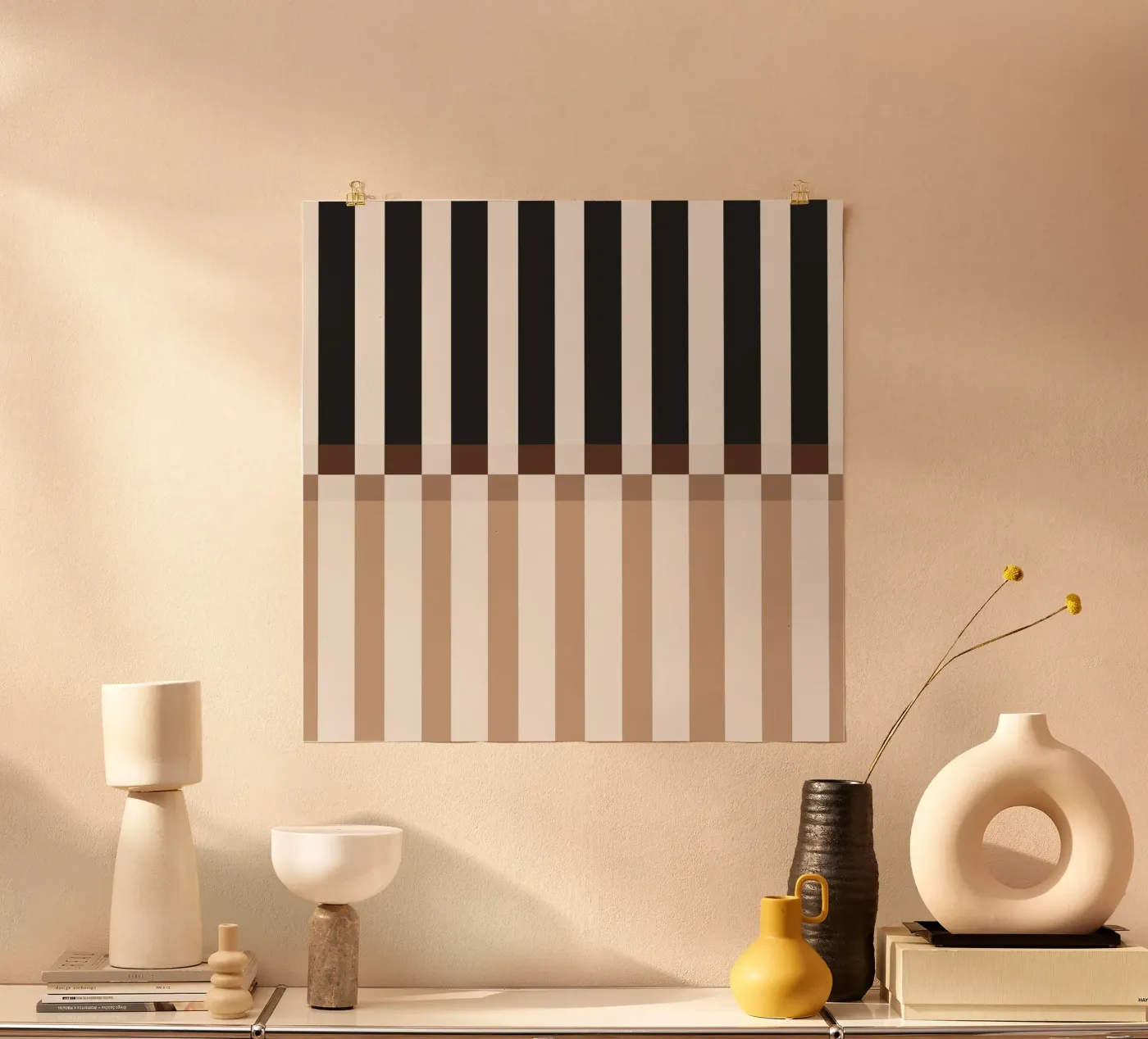 Cozy vertical blocks poster by Timeless moderna