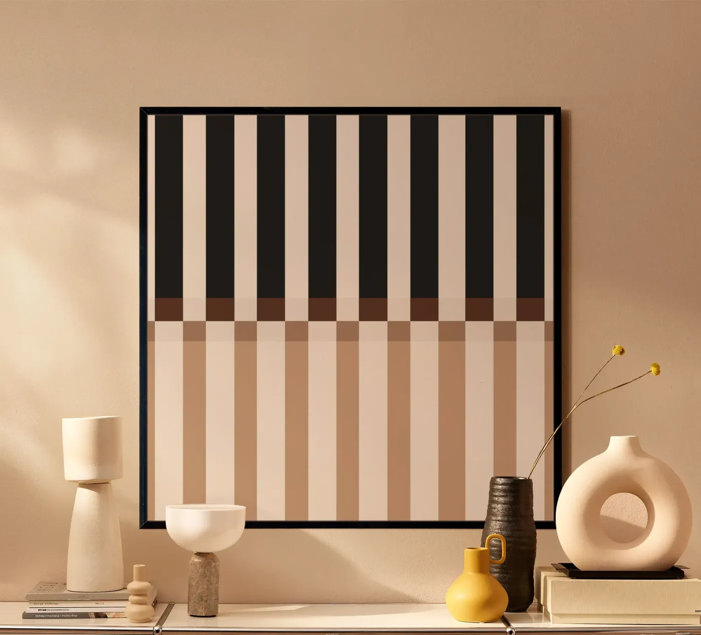 Cozy vertical blocks poster by Timeless moderna