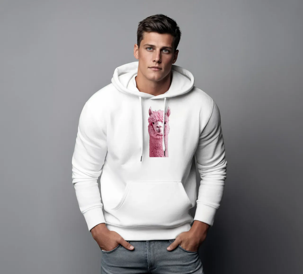 Alpaca felpa con cappuccio da Art Unleashed
