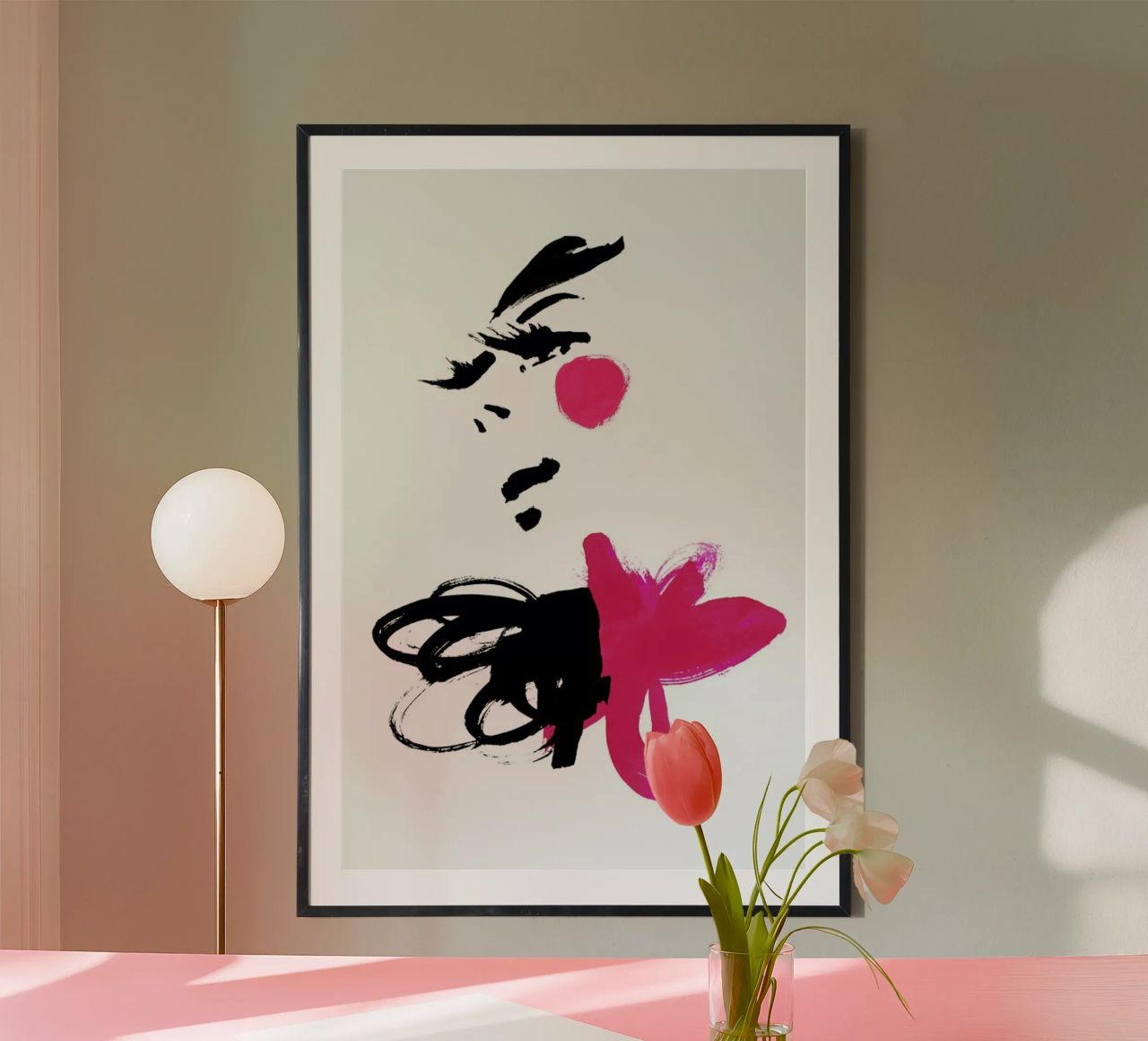 Pink poster by Ekaterina Koroleva