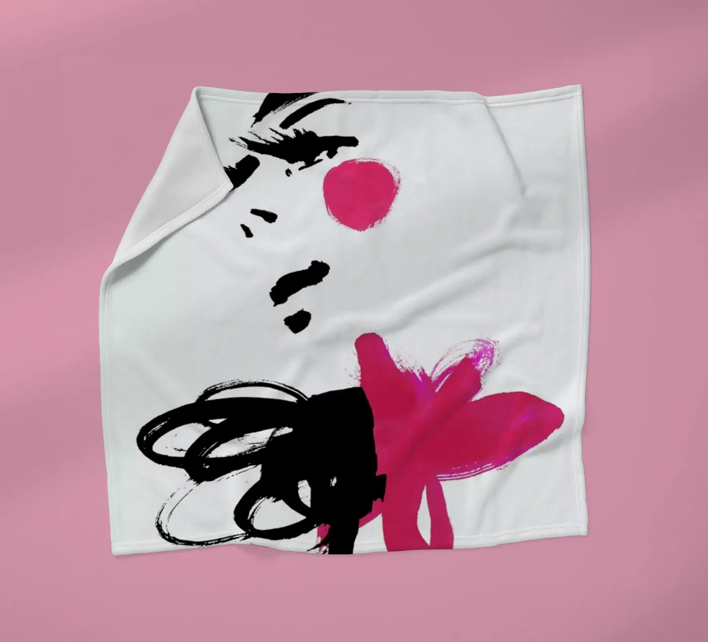 Pink fleecedeken van Ekaterina Koroleva