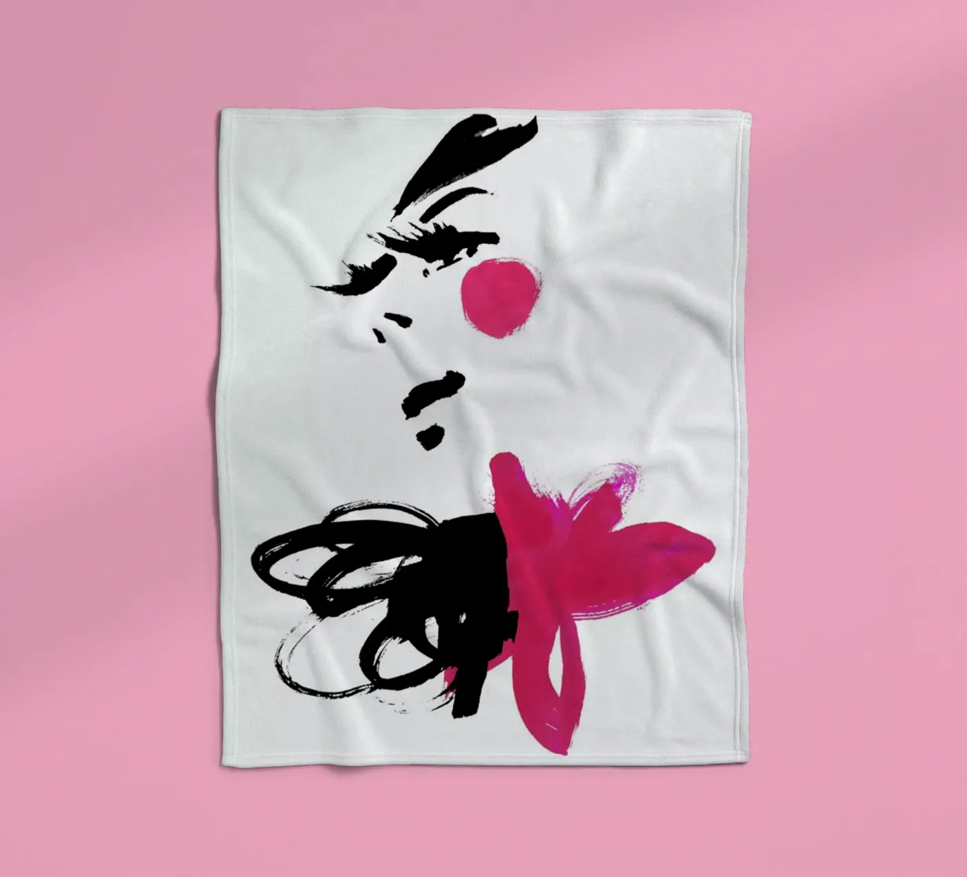 Pink fleecedeken van Ekaterina Koroleva