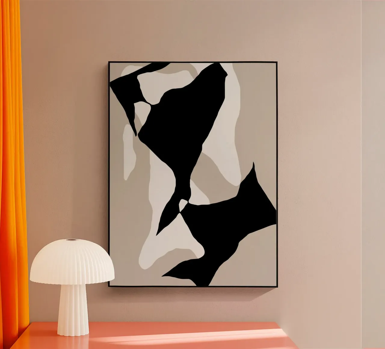 Shapes 9 | Neutral & Black Minimal Shape Abstract plexiglass da sabidussi