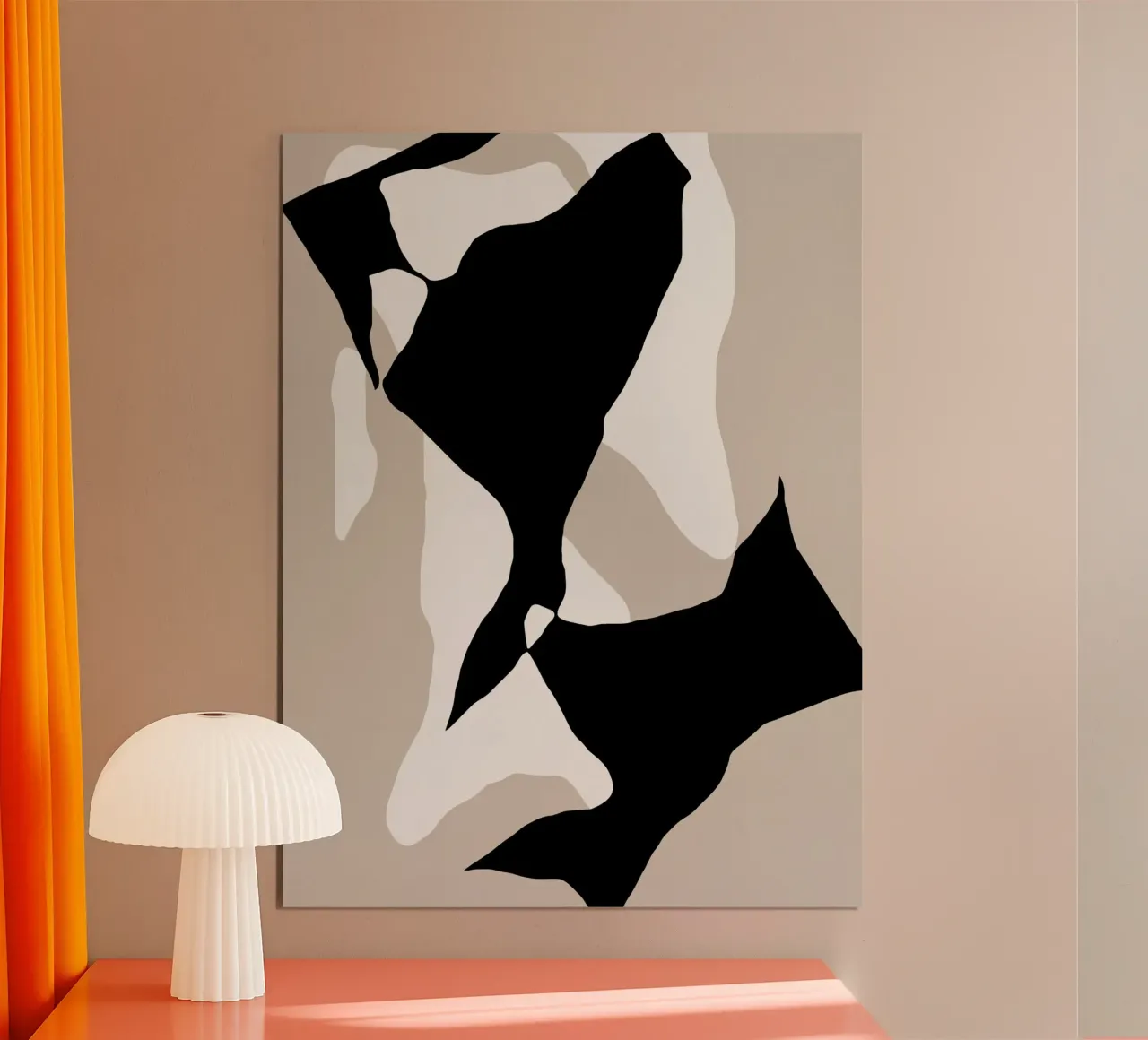 Shapes 9 | Neutral & Black Minimal Shape Abstract hahnemühle by sabidussi