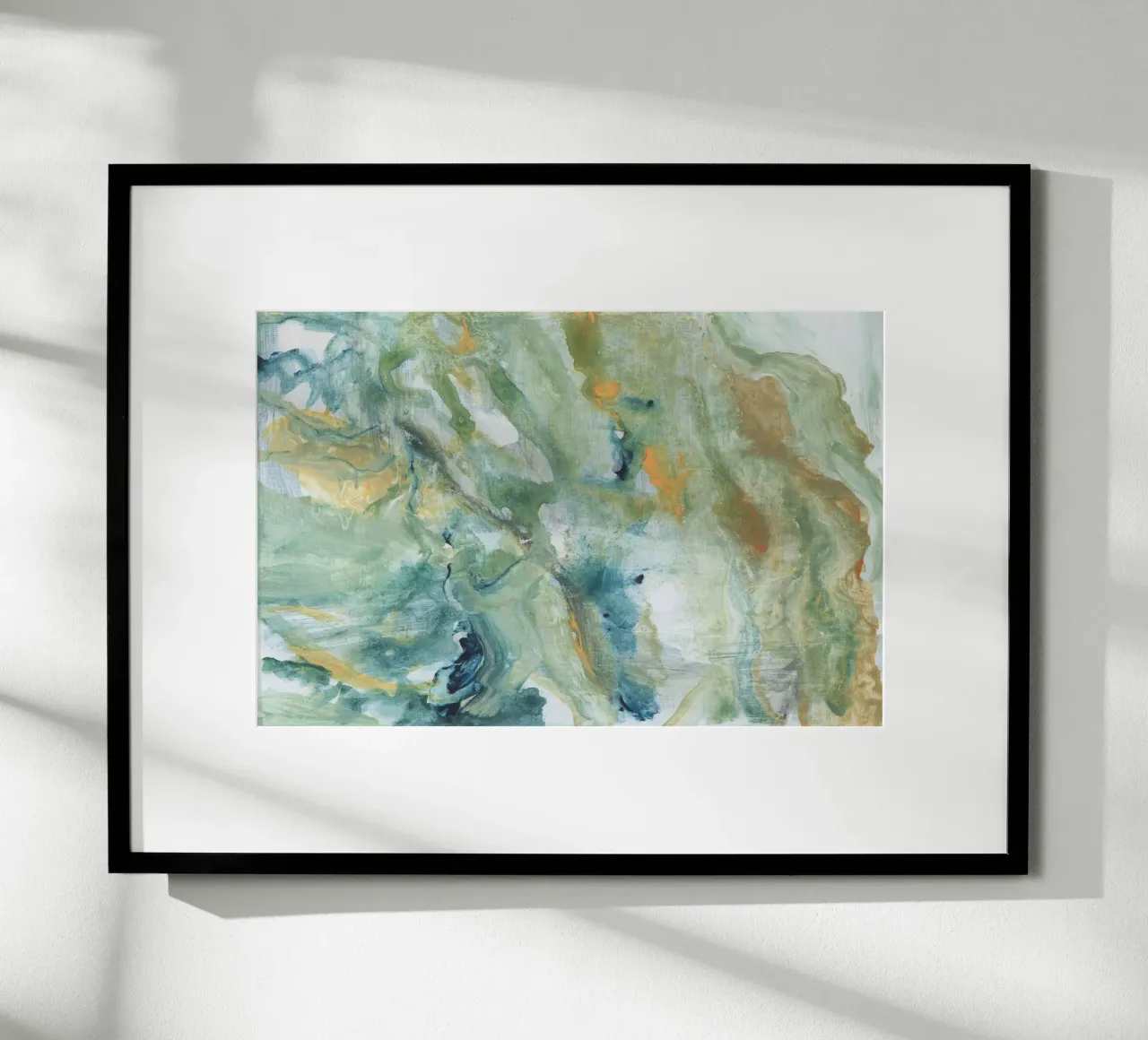 Blue Abstract Forms poster by Cartissi