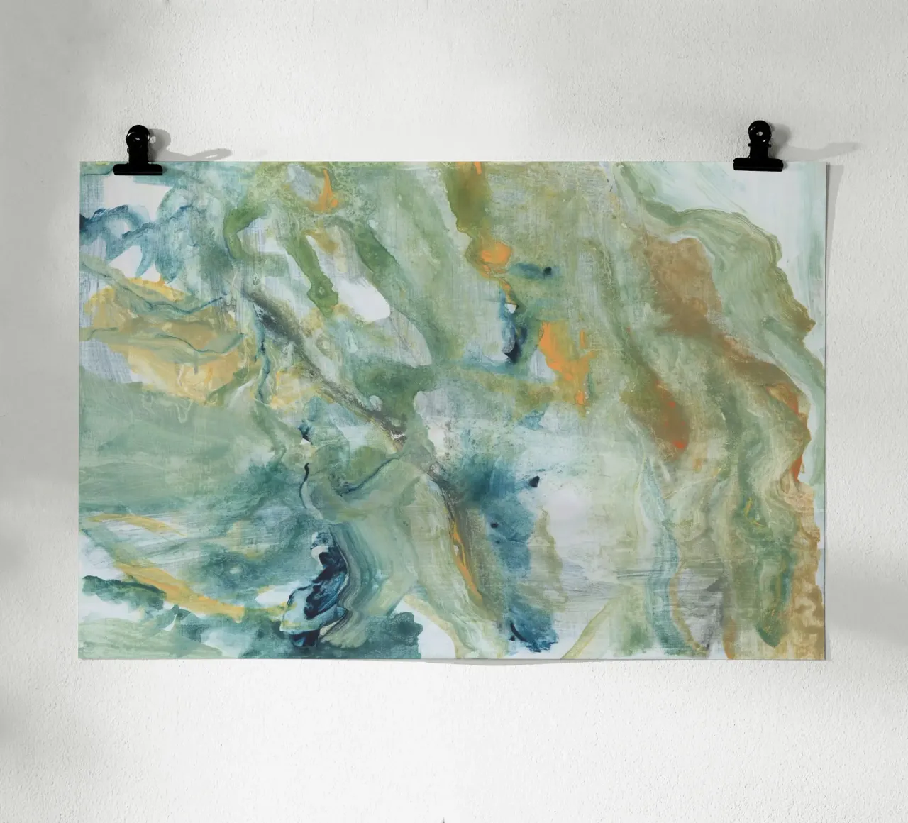 Blue Abstract Forms poster by Cartissi