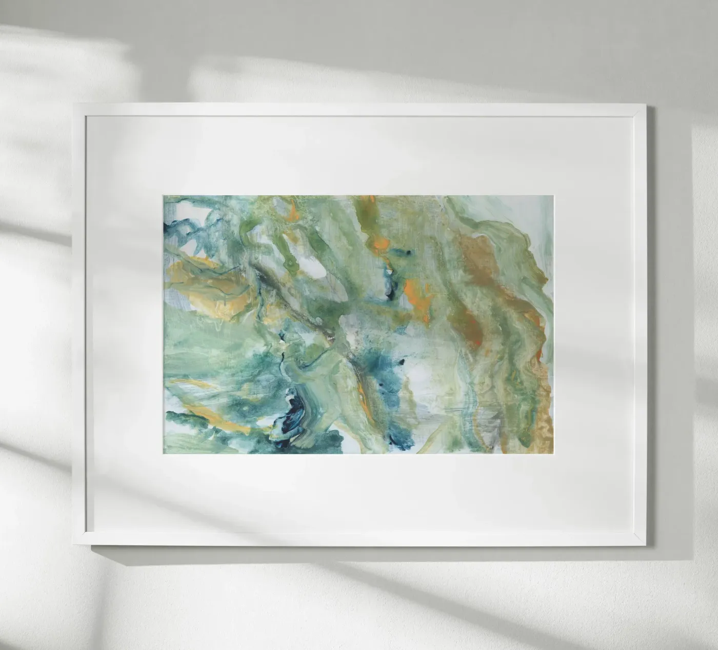 Blue Abstract Forms poster by Cartissi