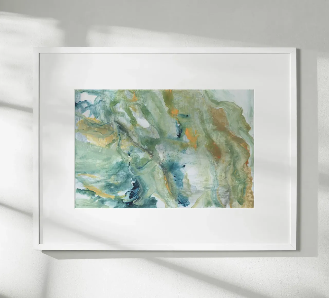 Blue Abstract Forms poster by Cartissi