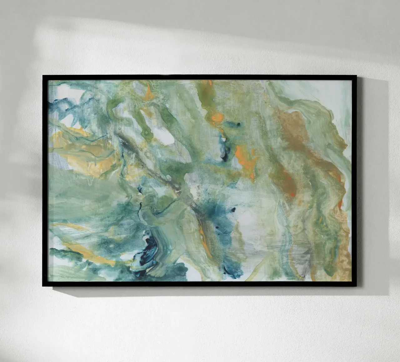 Blue Abstract Forms poster by Cartissi