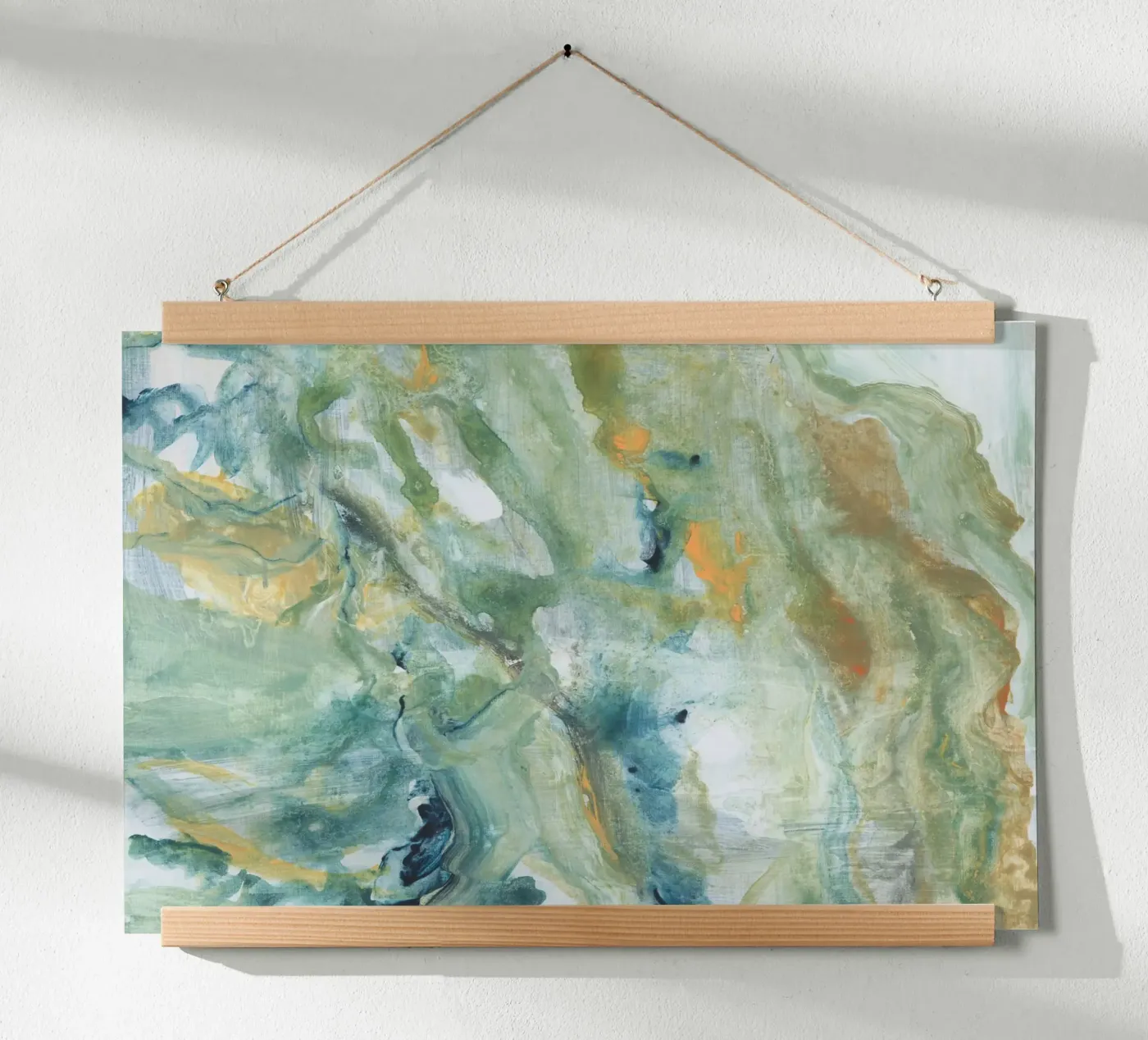 Blue Abstract Forms poster by Cartissi