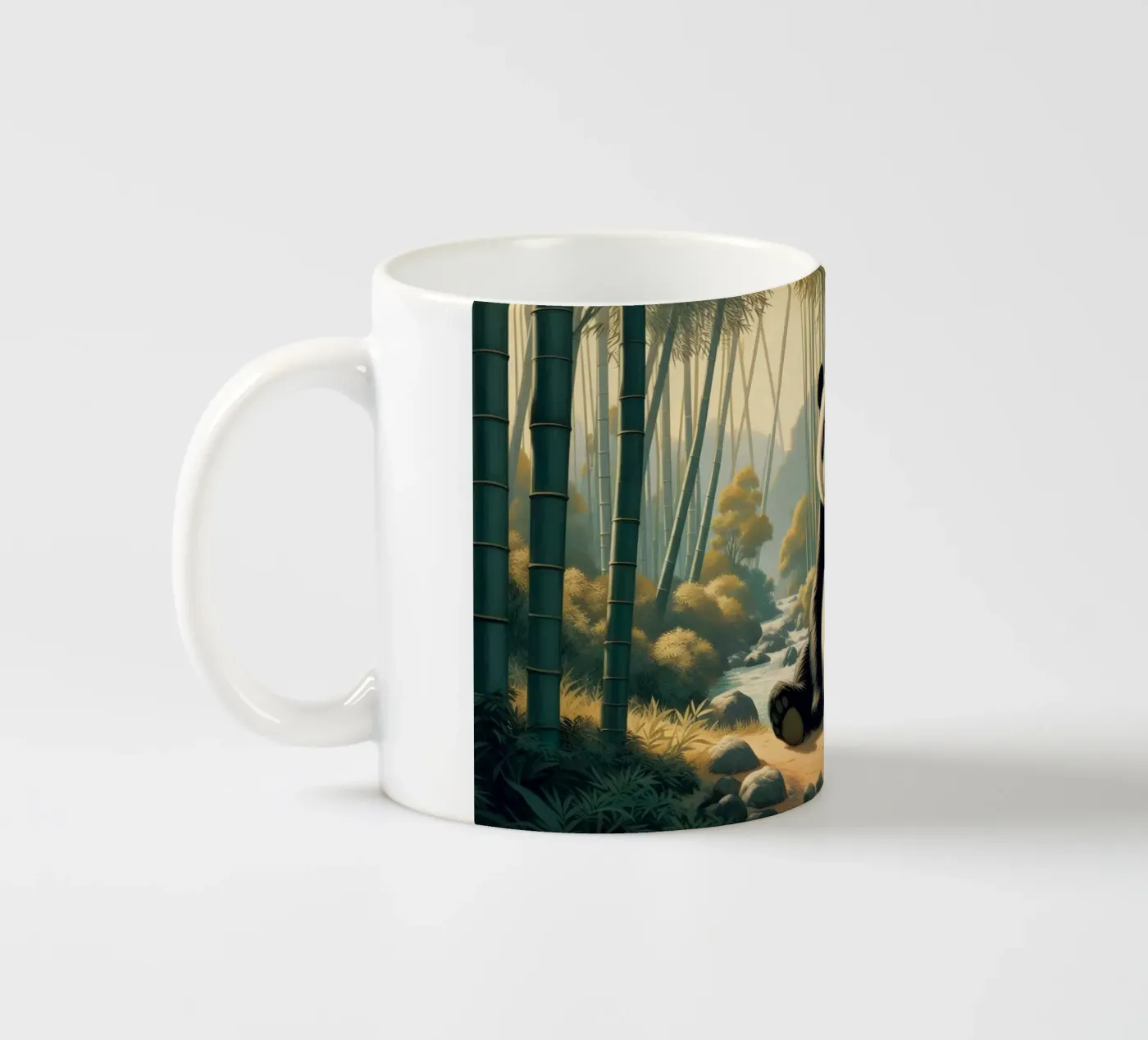 PANDA ceramic mug by RUBIANT ART
