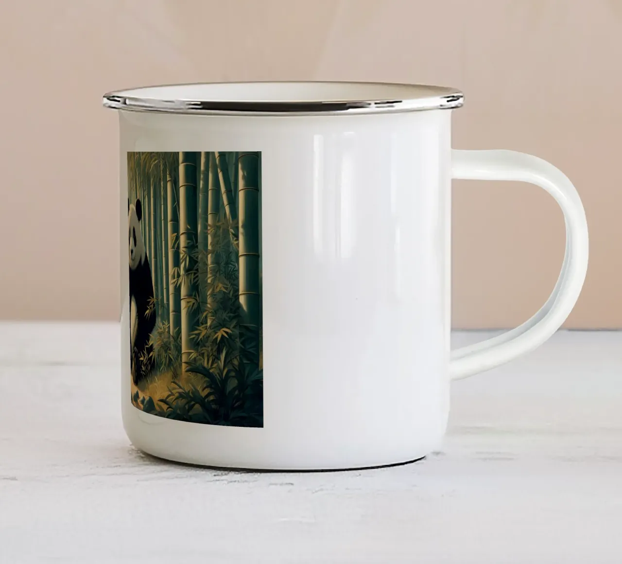 PANDA tazza in smalto da RUBIANT ART