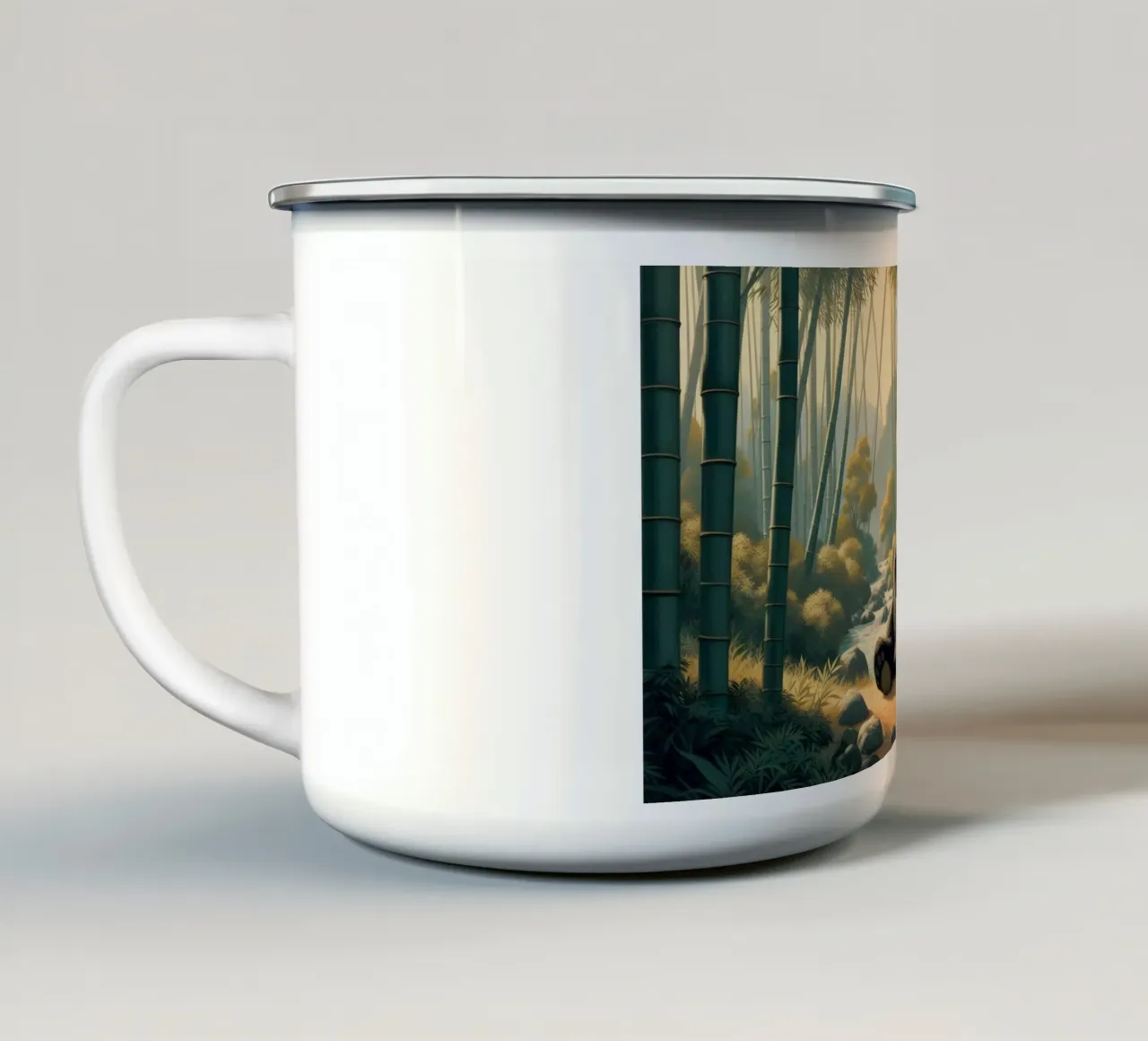 PANDA tazza in smalto da RUBIANT ART