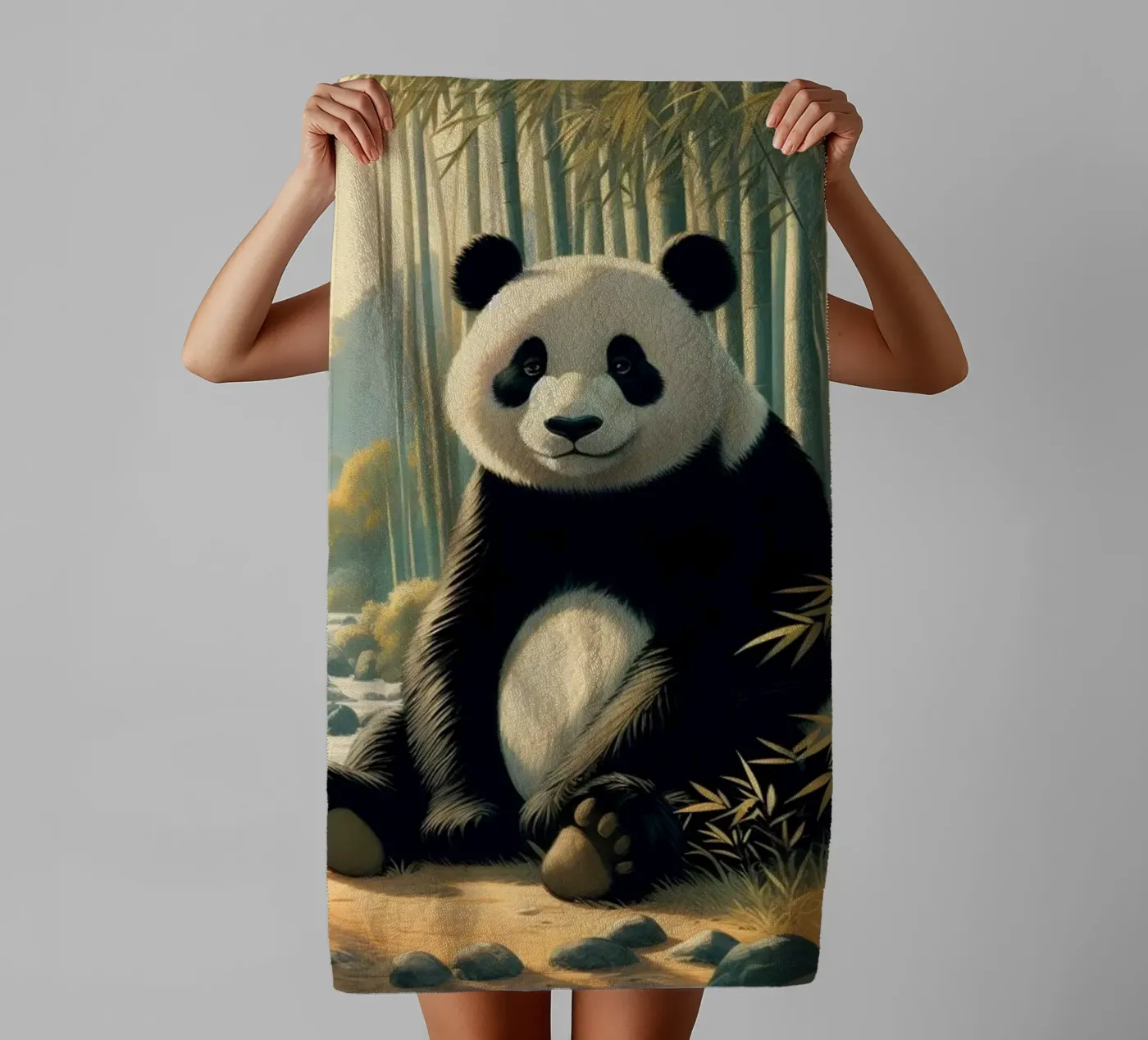 PANDA towel by RUBIANT ART