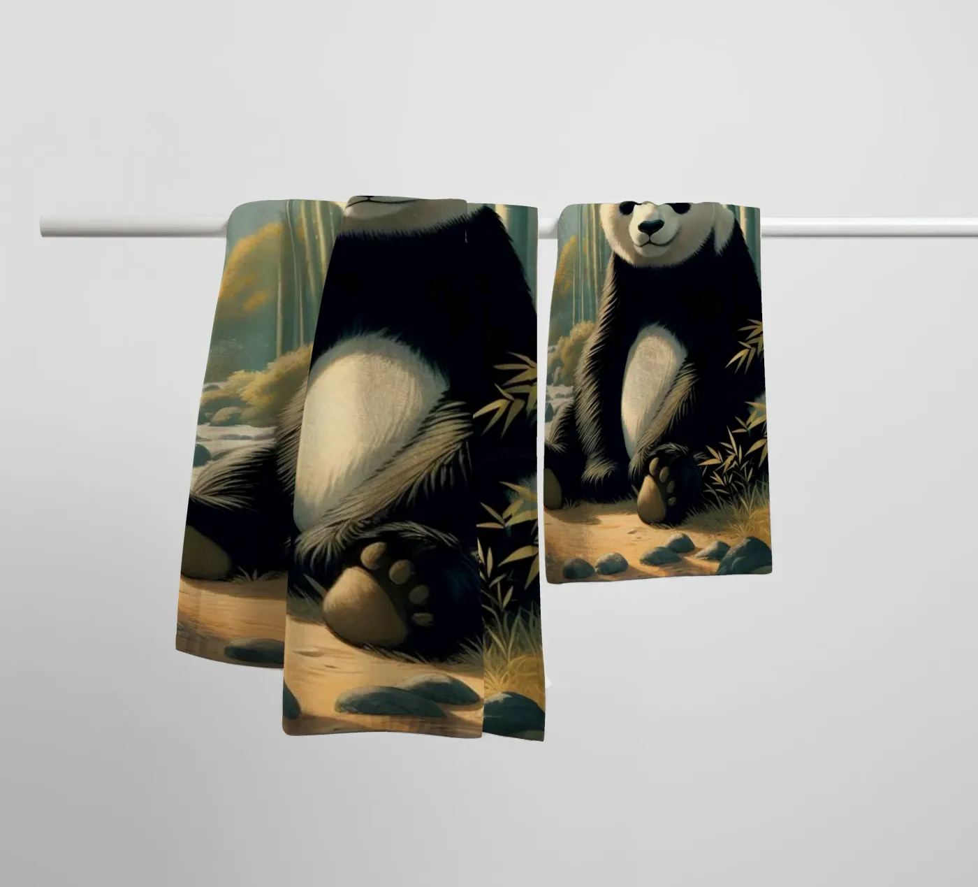 PANDA towel by RUBIANT ART