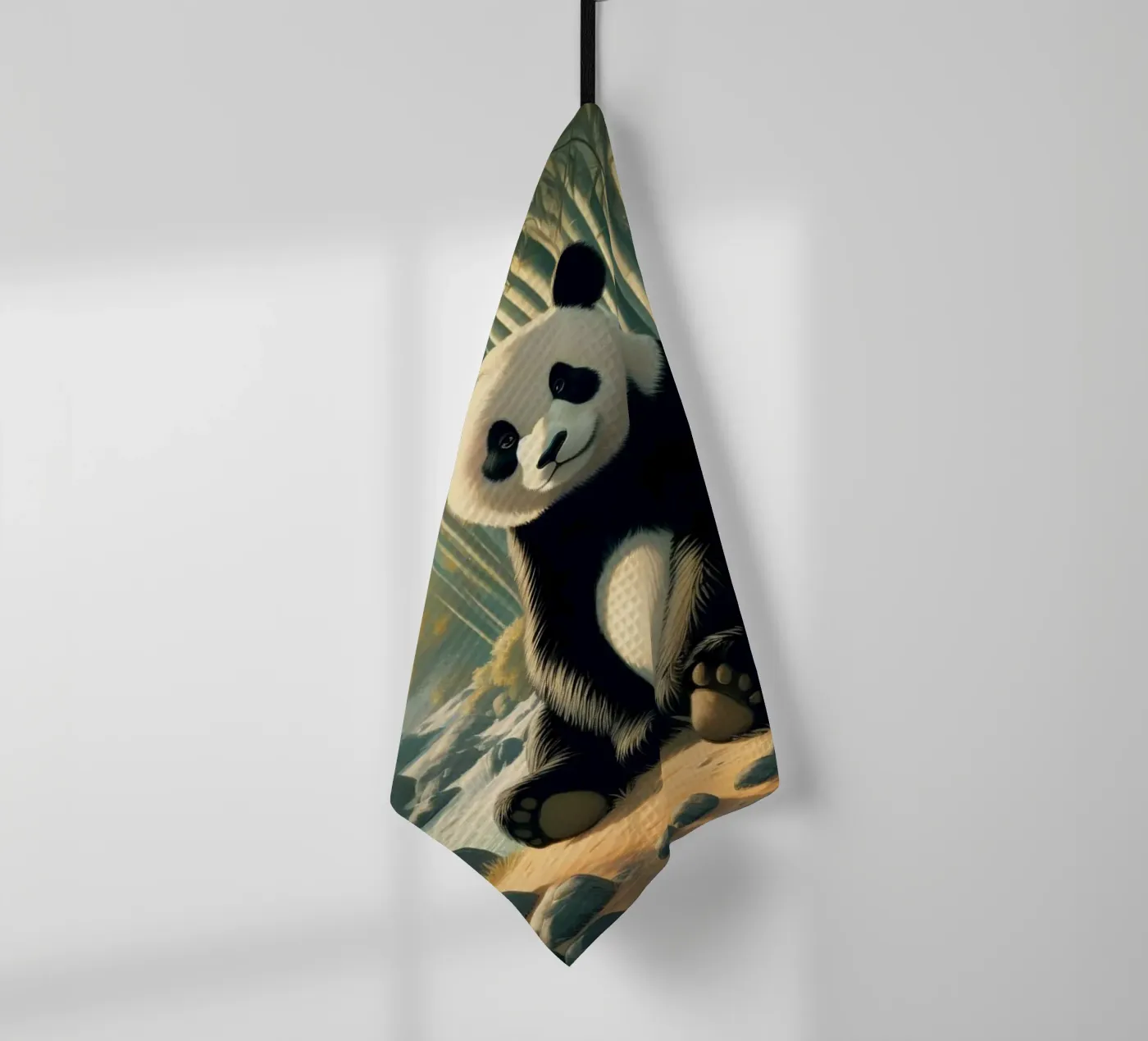 PANDA theedoek van RUBIANT ART