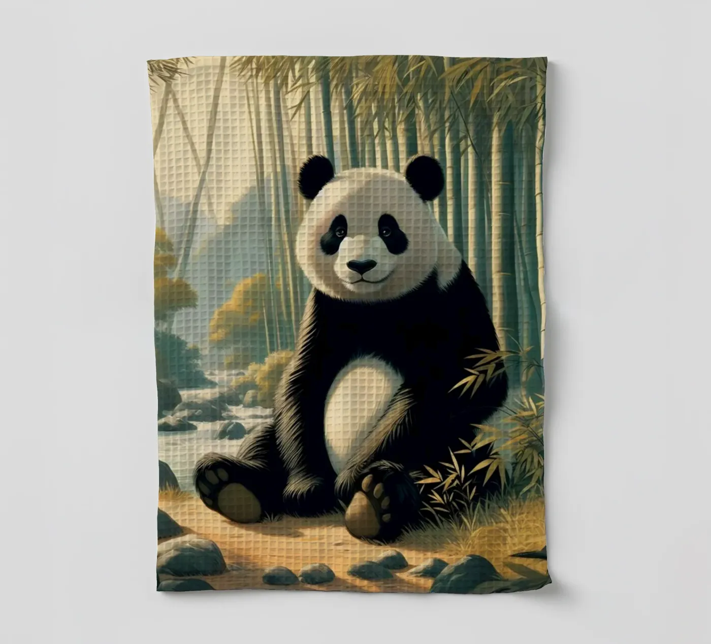 PANDA torchon de RUBIANT ART