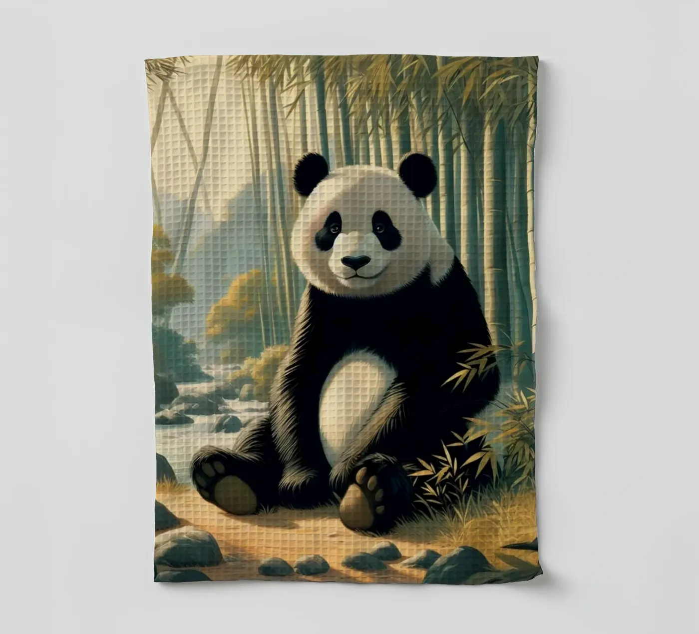 PANDA theedoek van RUBIANT ART