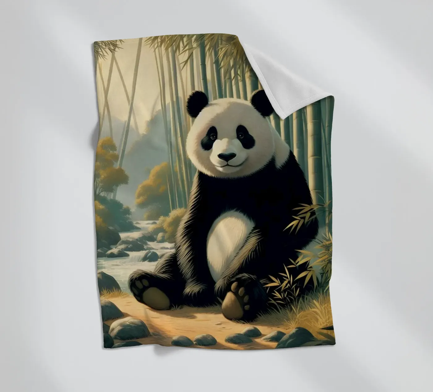 PANDA Fleecedecke von RUBIANT ART