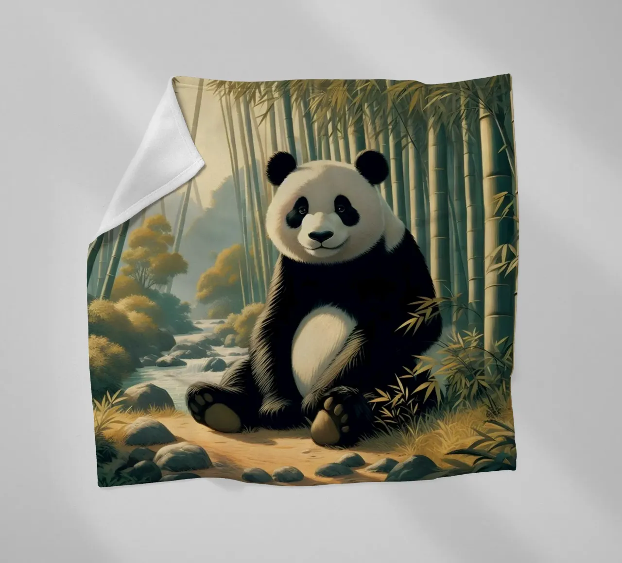 PANDA Fleecedecke von RUBIANT ART