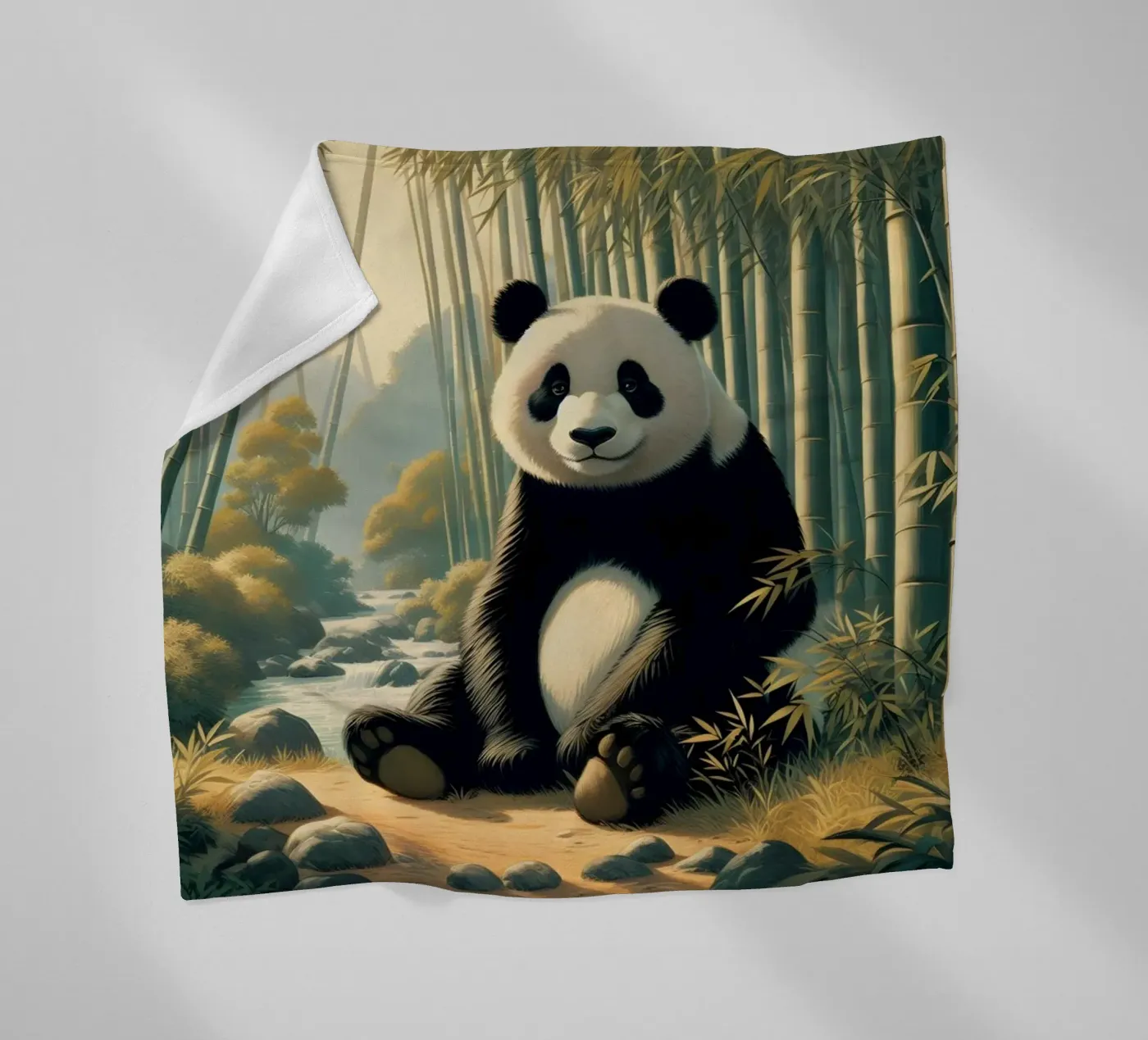 PANDA Fleecedecke von RUBIANT ART