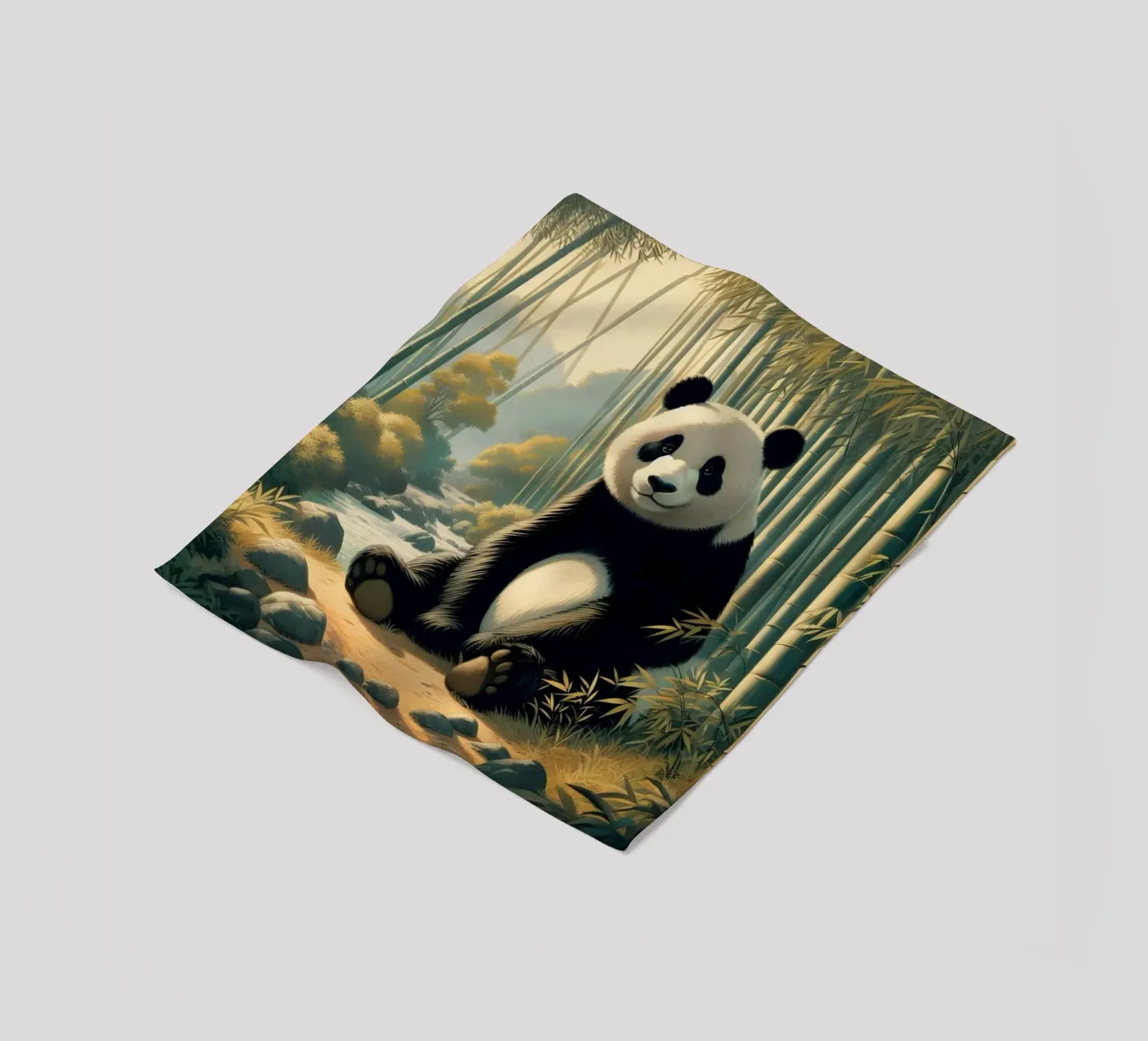 PANDA Fleecedecke von RUBIANT ART