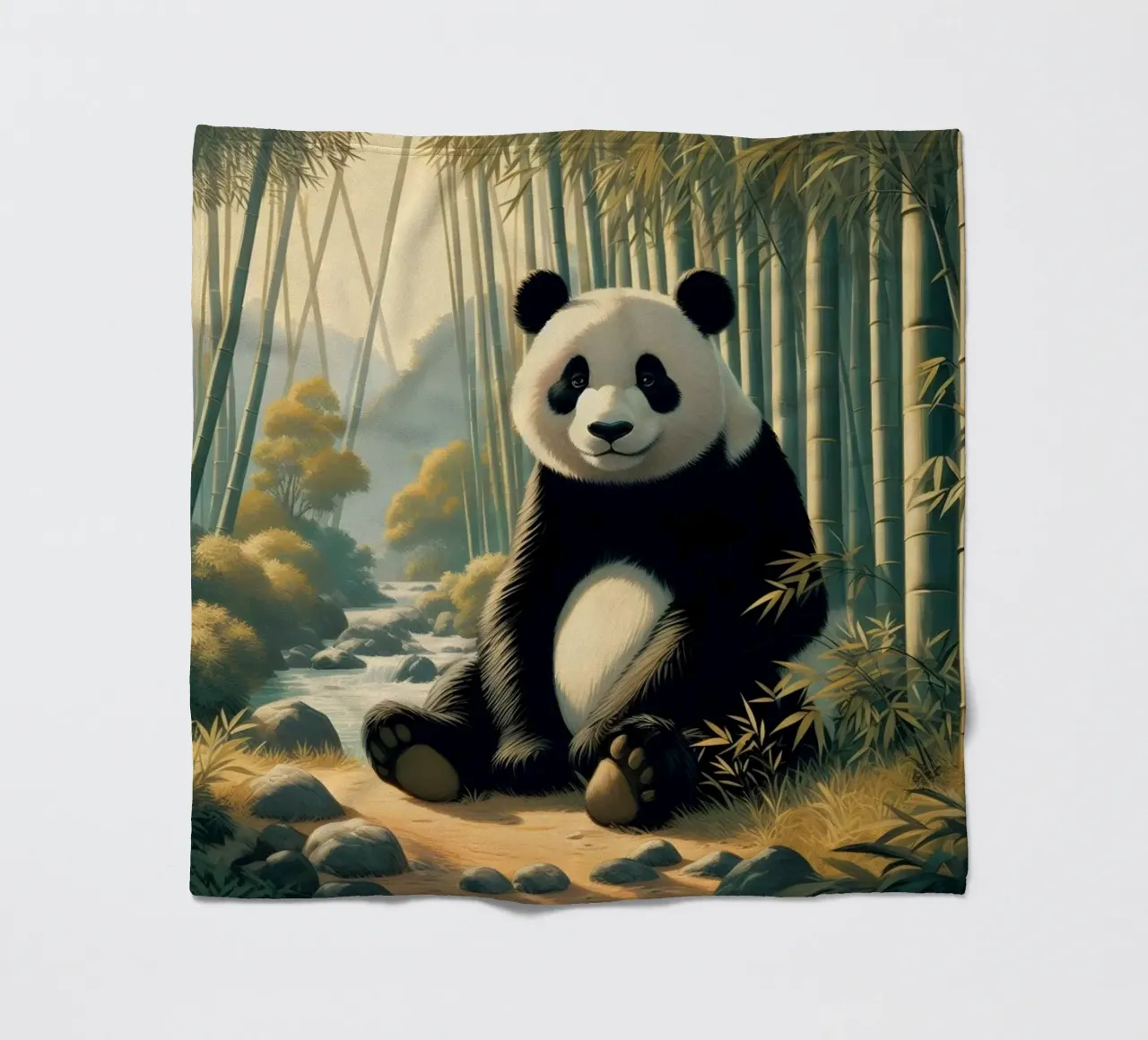 PANDA Fleecedecke von RUBIANT ART