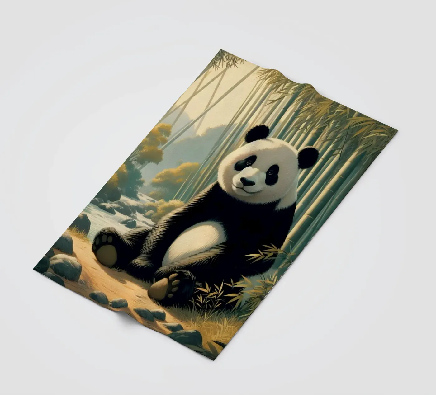 PANDA Fleecedecke von RUBIANT ART