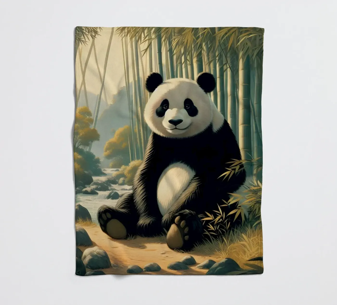 PANDA Fleecedecke von RUBIANT ART