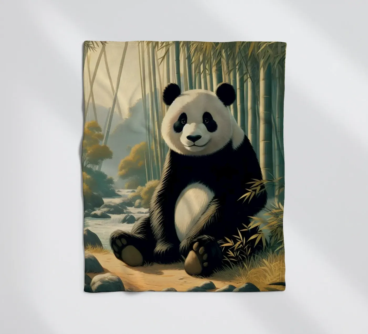 PANDA Fleecedecke von RUBIANT ART