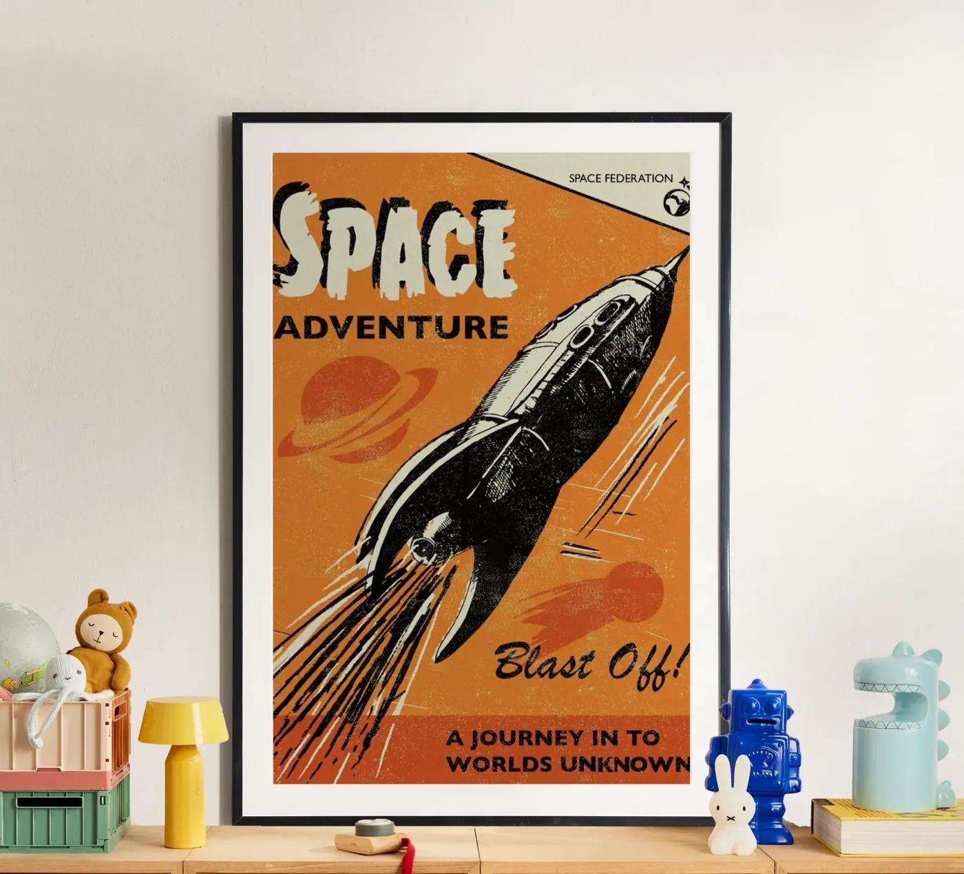 Space Adventure poster van Rocket68