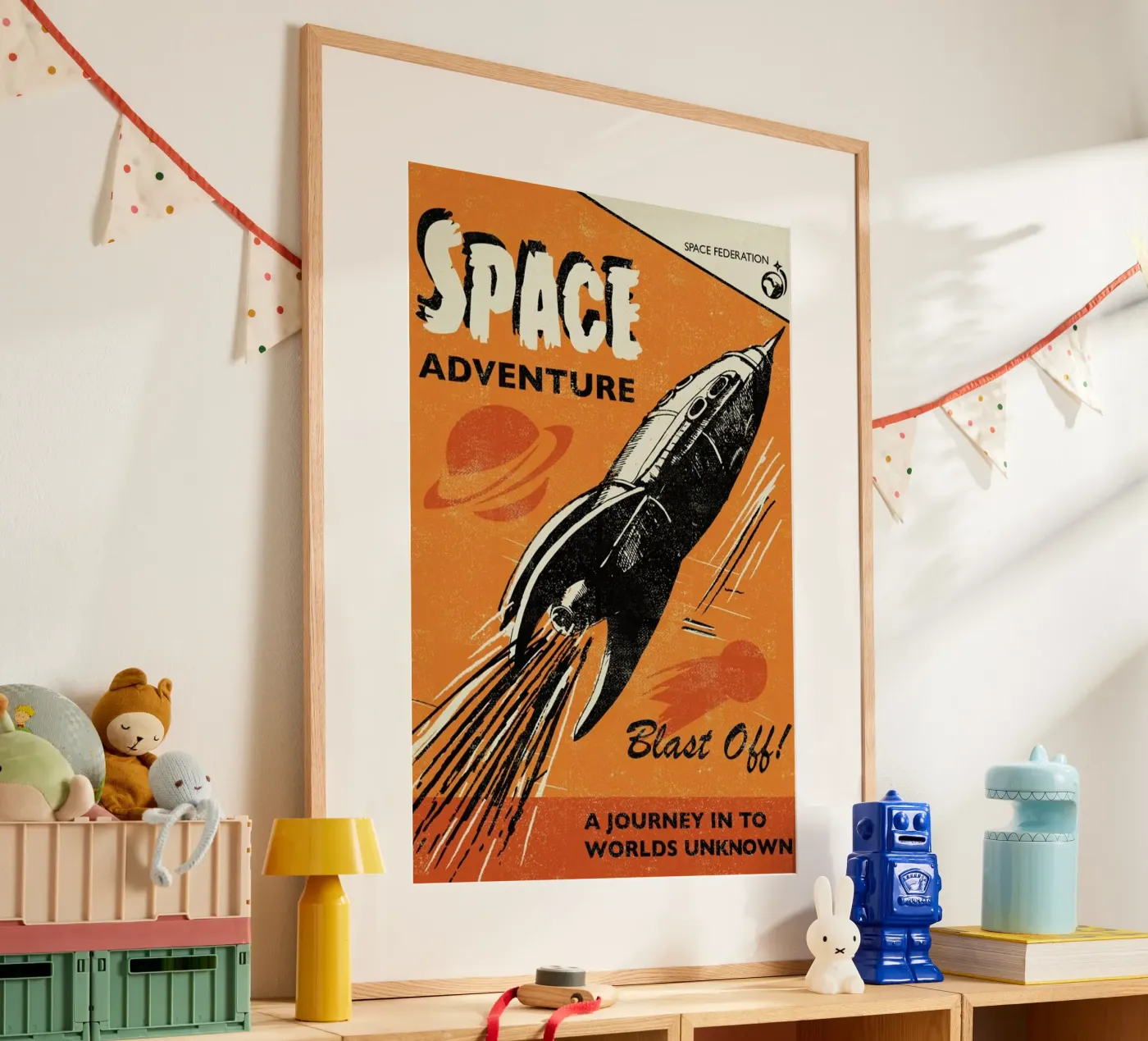 Space Adventure poster van Rocket68