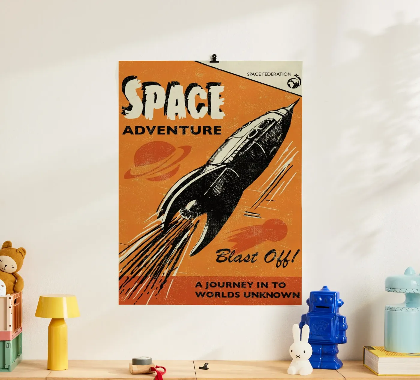 Space Adventure poster van Rocket68
