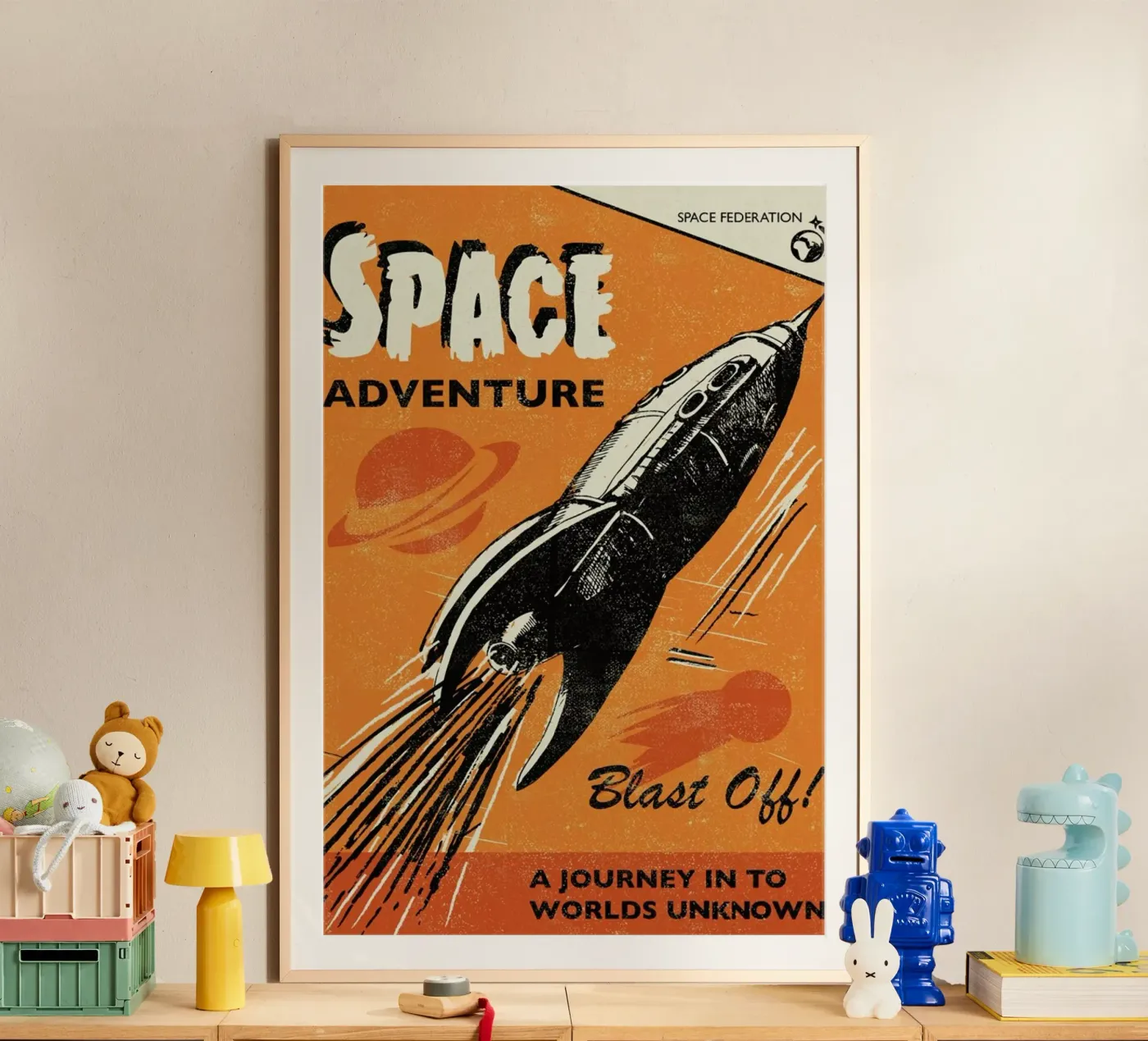 Space Adventure poster van Rocket68