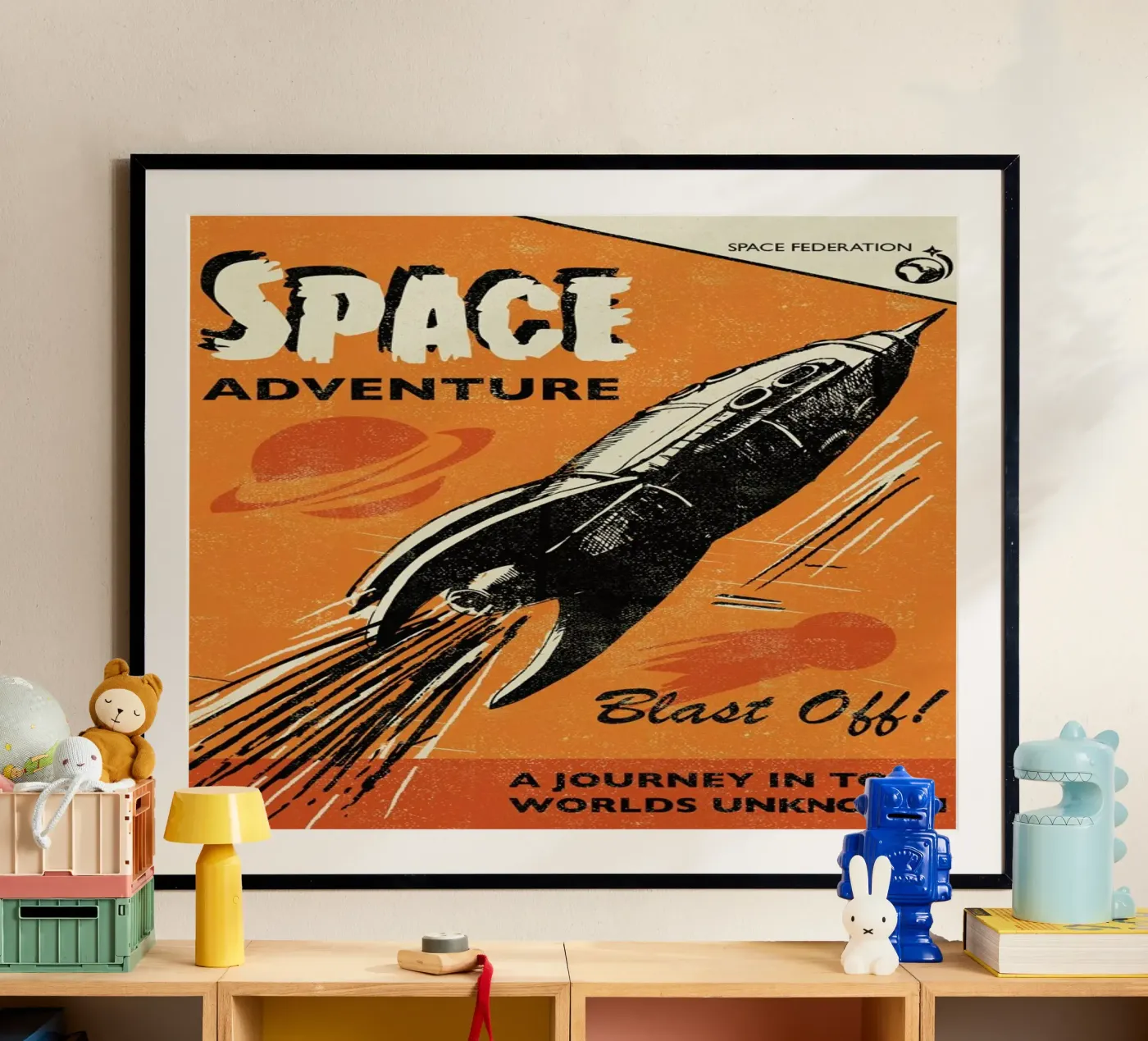 Space Adventure poster van Rocket68