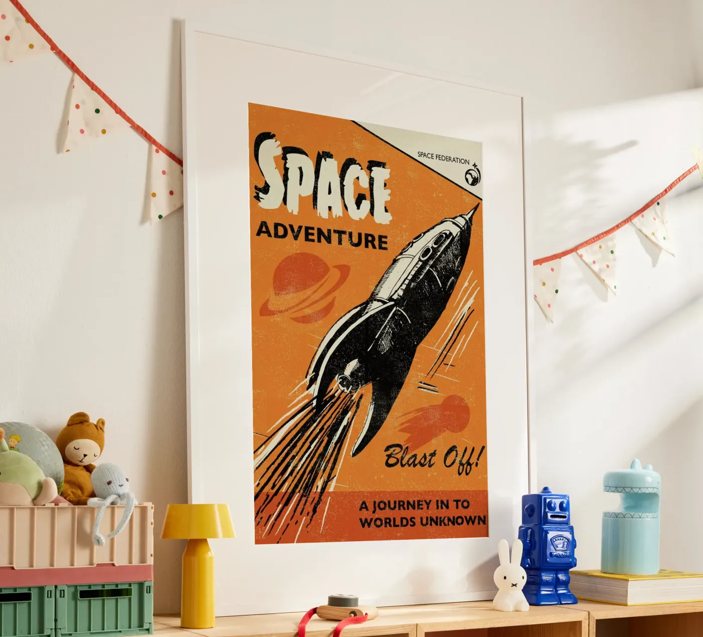 Space Adventure poster van Rocket68