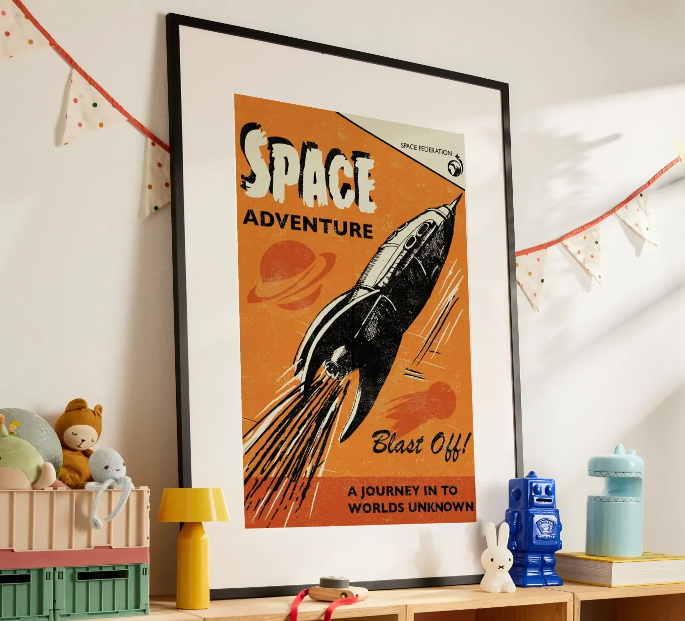 Space Adventure poster van Rocket68