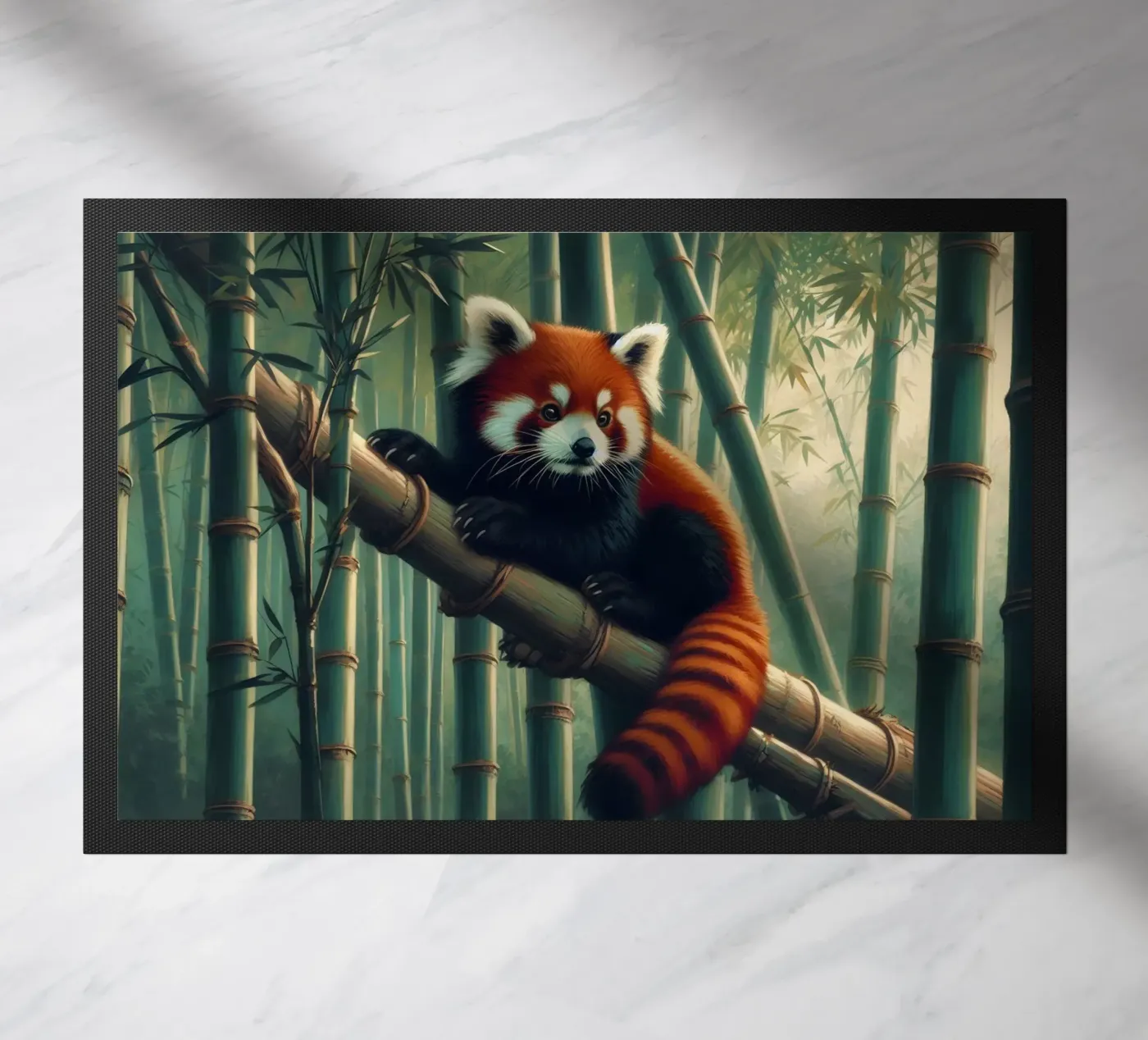 PANDA ROUX doormat by RUBIANT ART