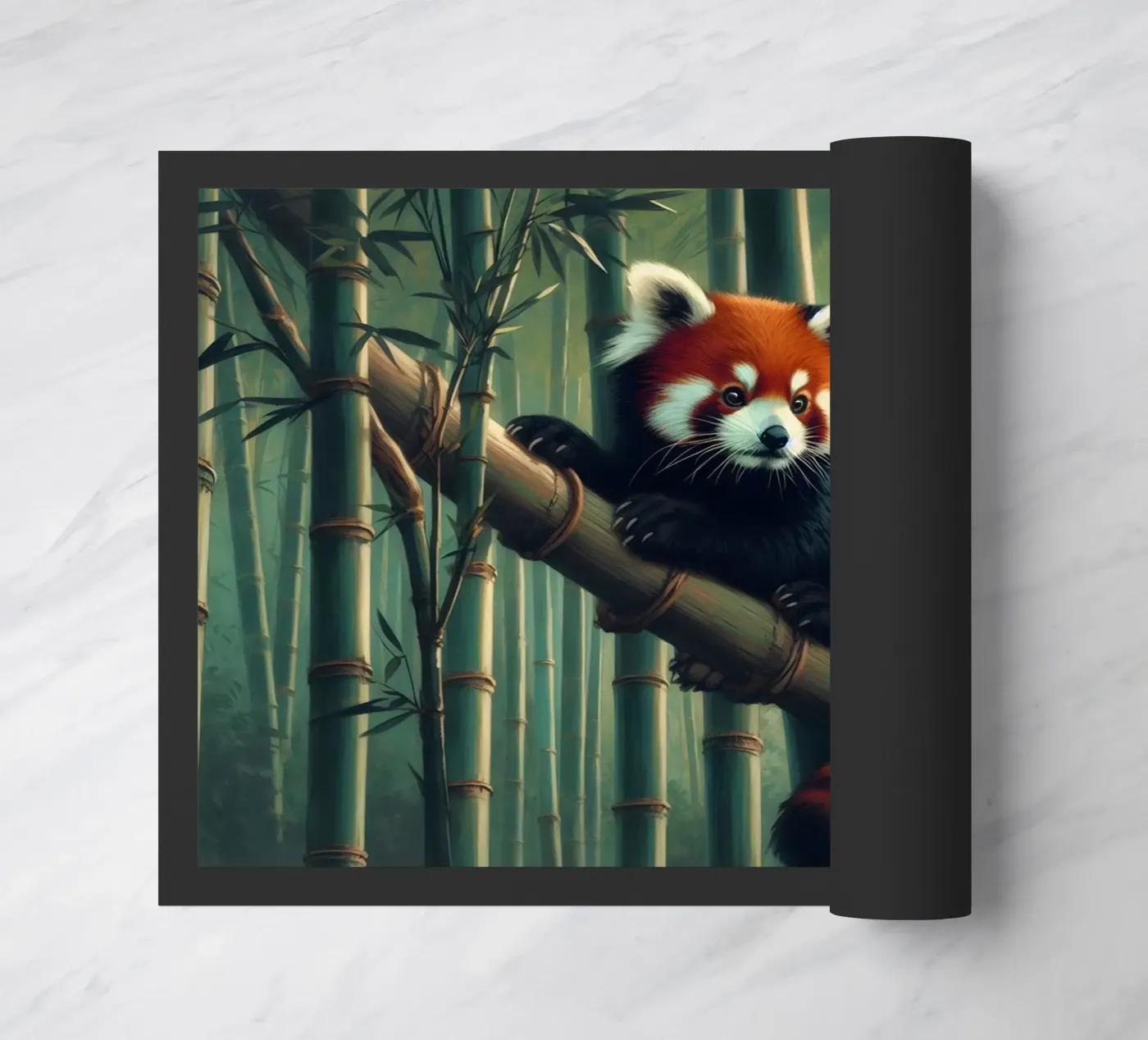 PANDA ROUX doormat by RUBIANT ART