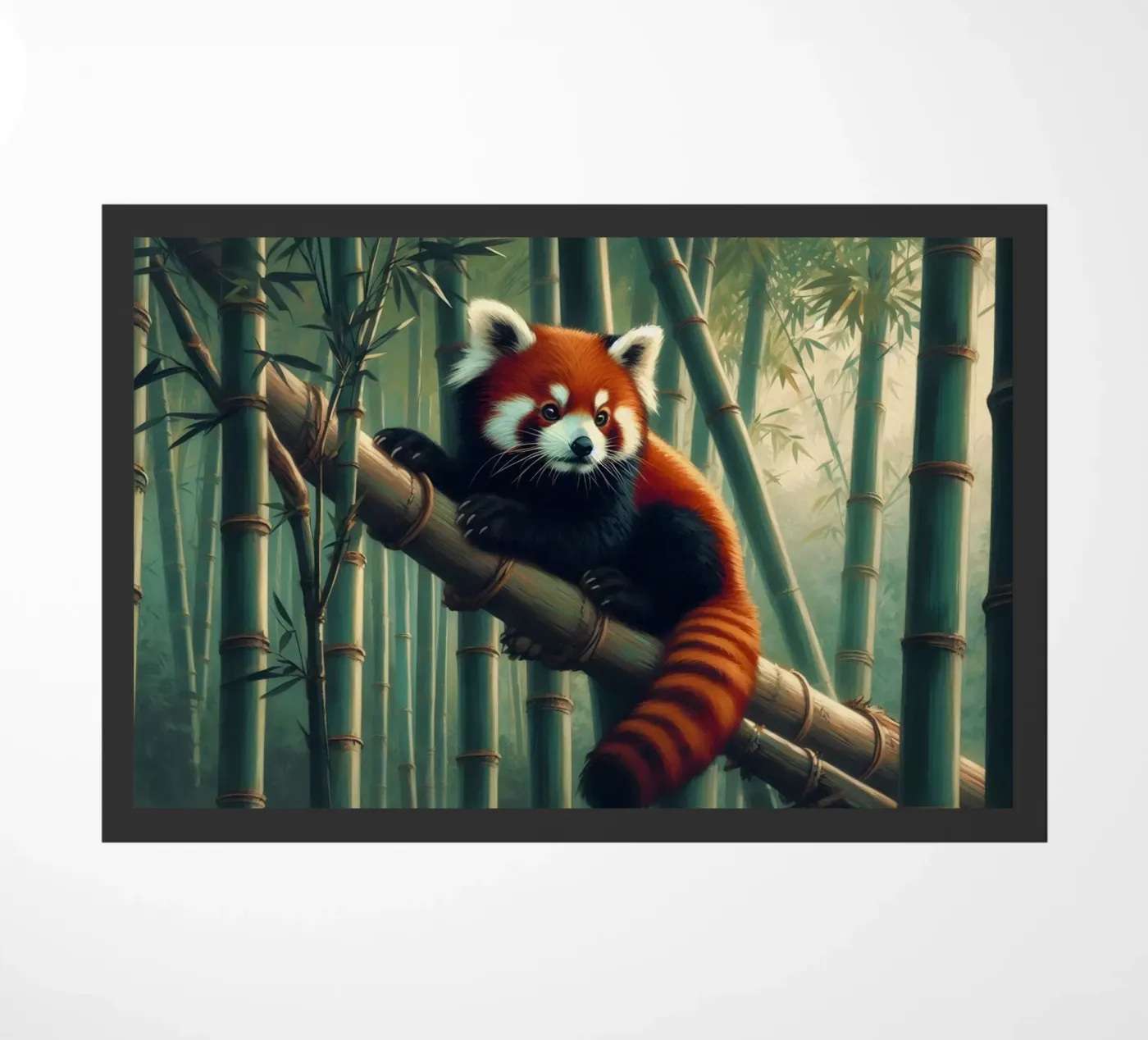 PANDA ROUX doormat by RUBIANT ART