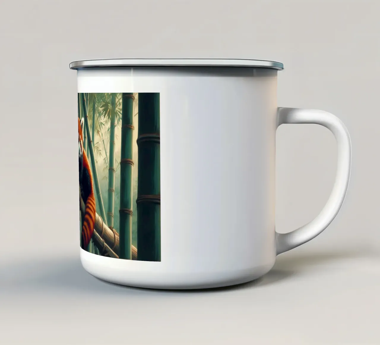 PANDA ROUX tazza in smalto da RUBIANT ART