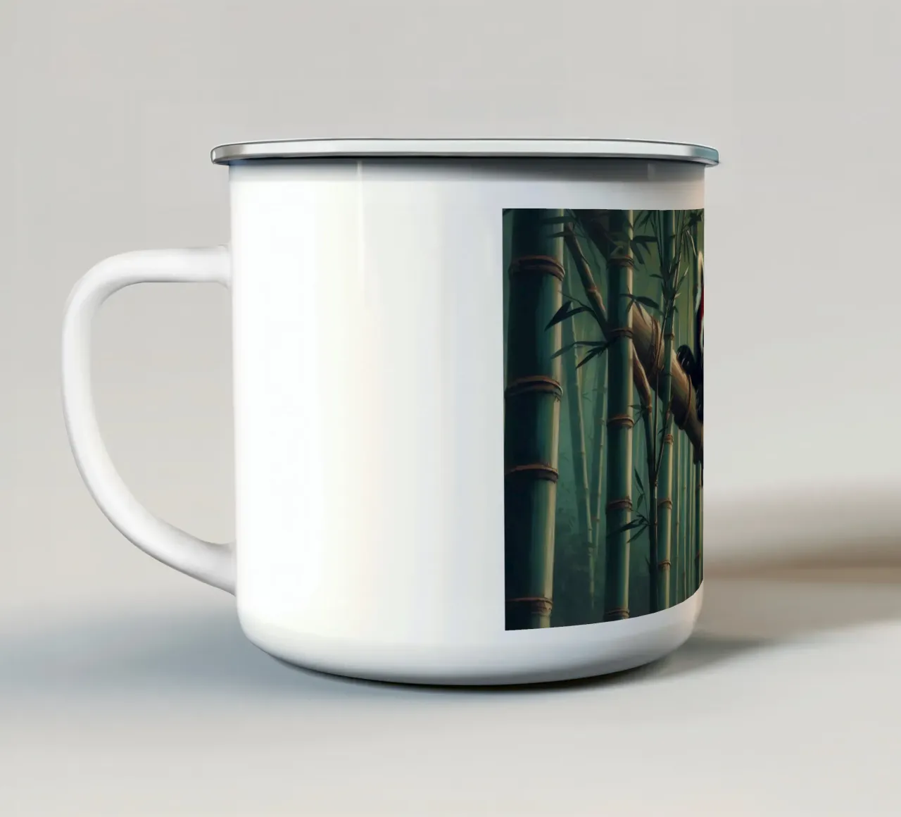 PANDA ROUX tazza in smalto da RUBIANT ART