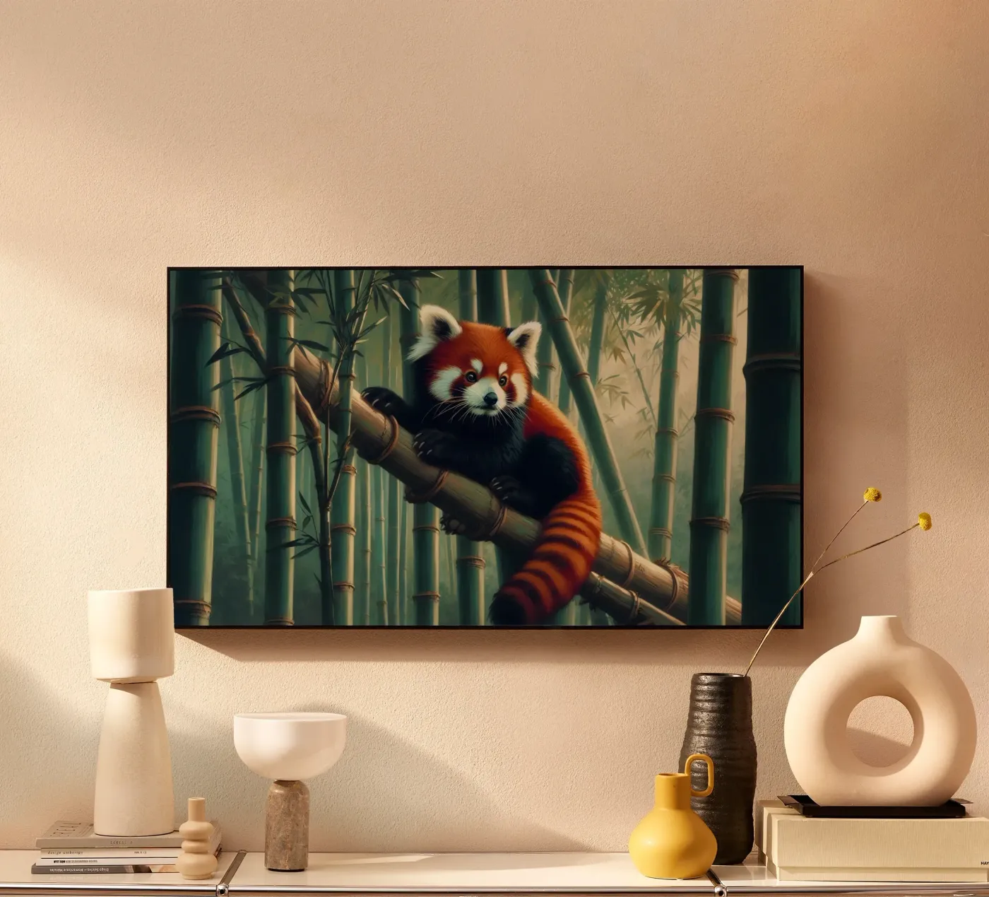 PANDA ROUX plexiglas de RUBIANT ART