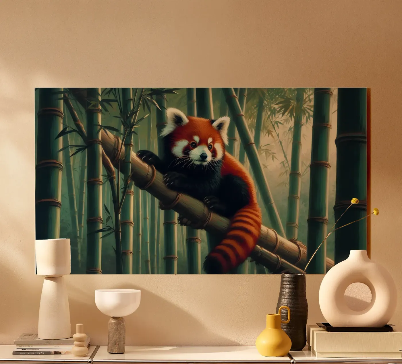 PANDA ROUX plexiglas de RUBIANT ART