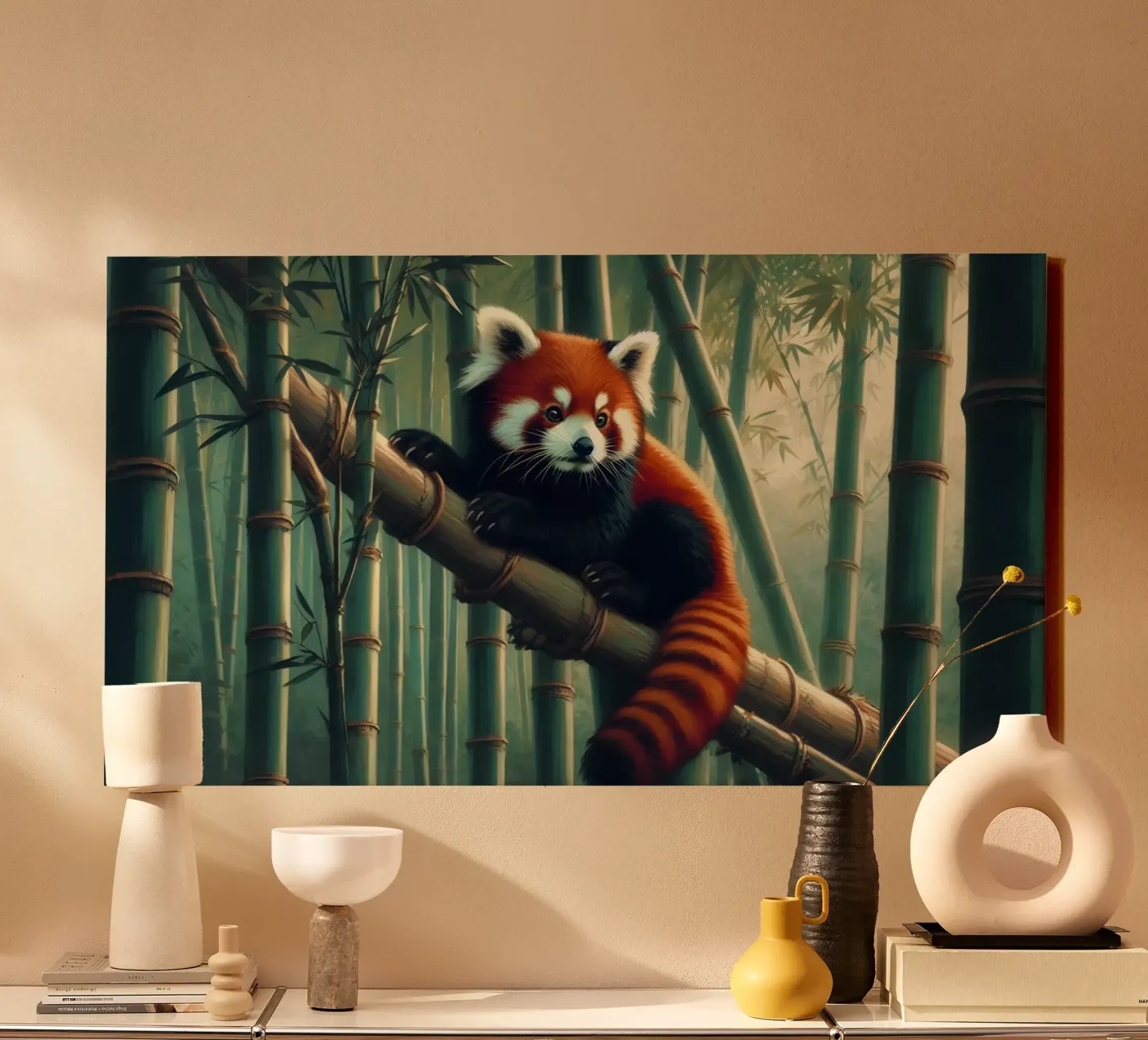 PANDA ROUX tela da RUBIANT ART