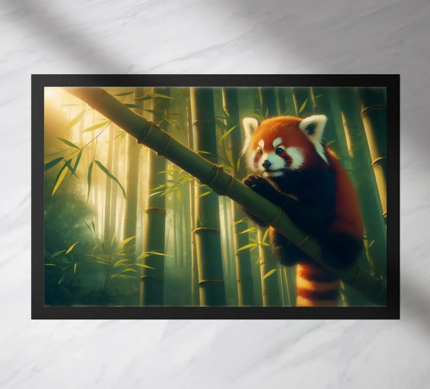 PANDA ROUX deurmat van RUBIANT ART