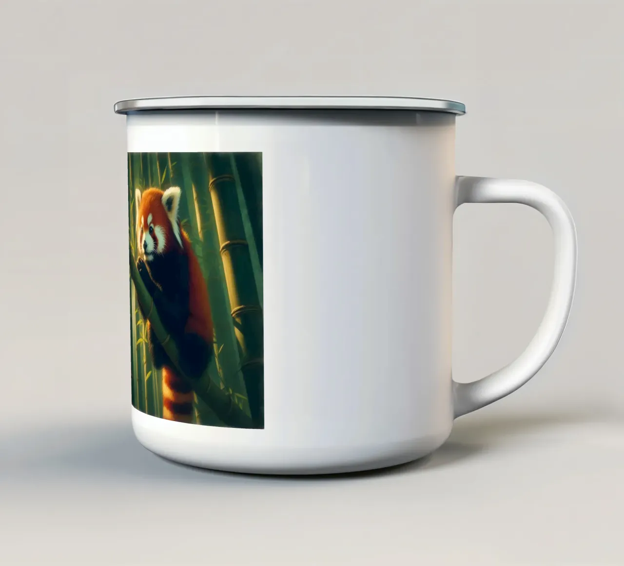 PANDA ROUX tazza in smalto da RUBIANT ART