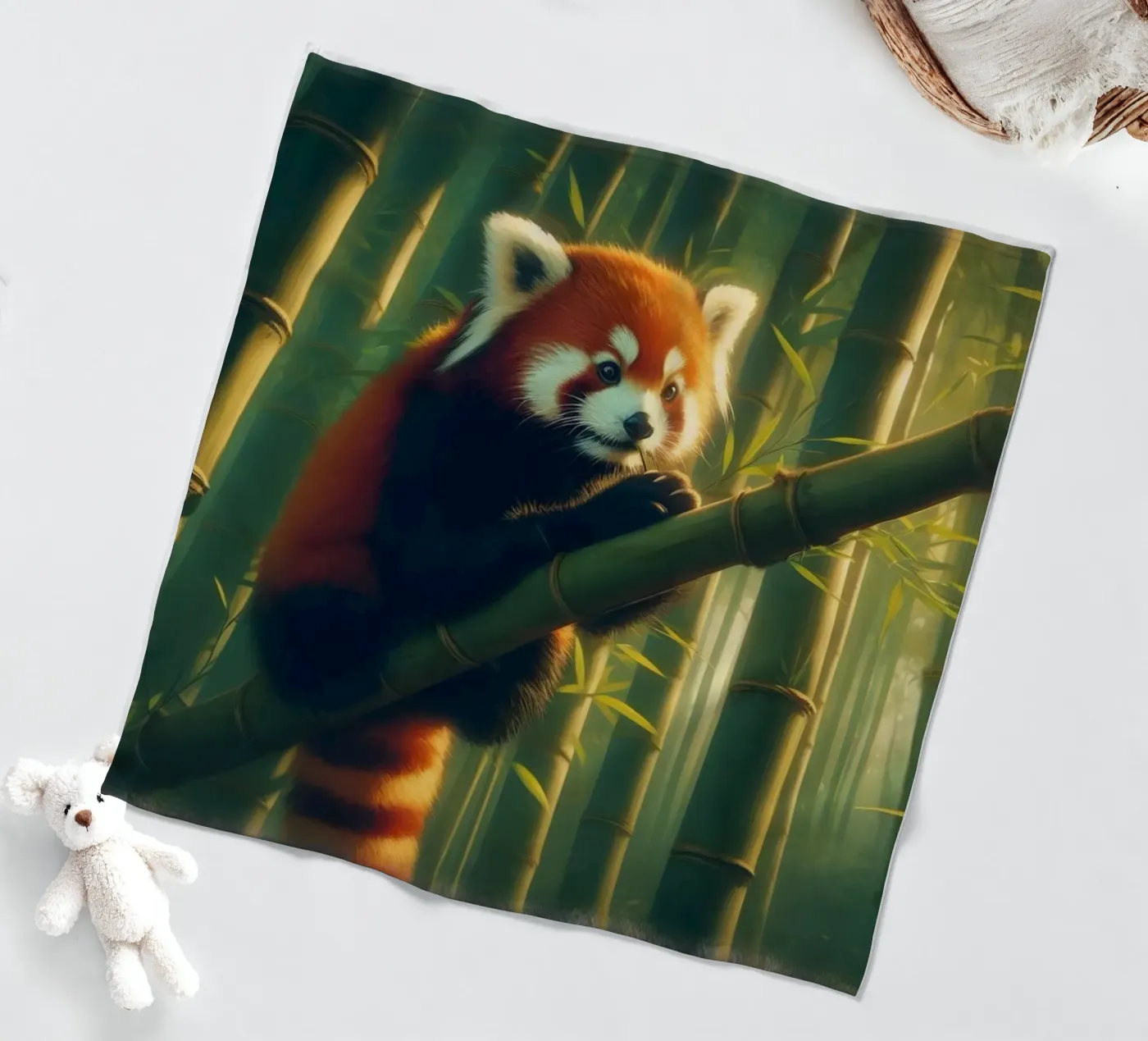 PANDA ROUX Fleecedecke von RUBIANT ART