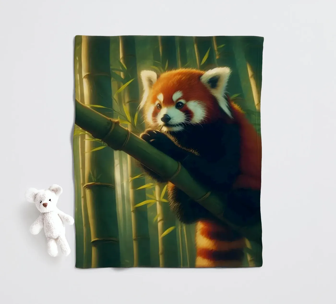 PANDA ROUX Fleecedecke von RUBIANT ART
