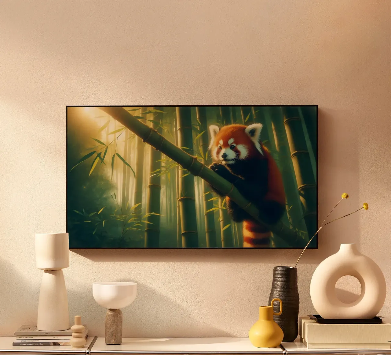 PANDA ROUX plexiglass da RUBIANT ART